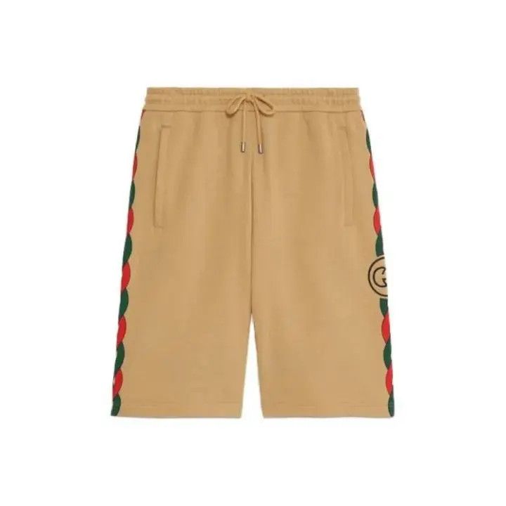 Gucci o1s1wg111025 Interlocking G Torchon Cotton Shorts in Camel Size US 30 / EU 46 - 1 Preview