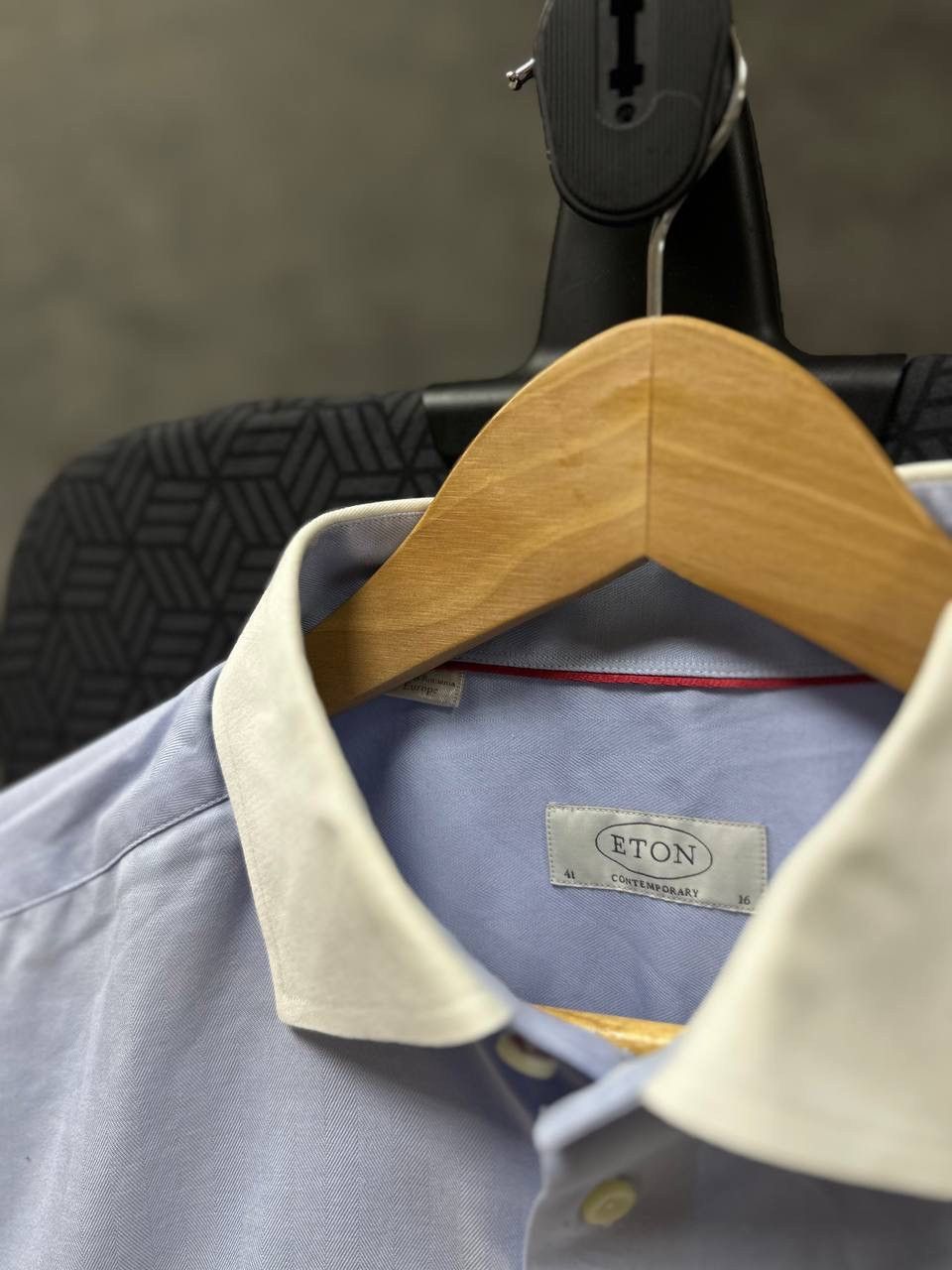 Eton × Vintage Vintage Eton Blue Shirt With Cufflinks Is Very Rare Size US L / EU 52-54 / 3 - 6 Thumbnail