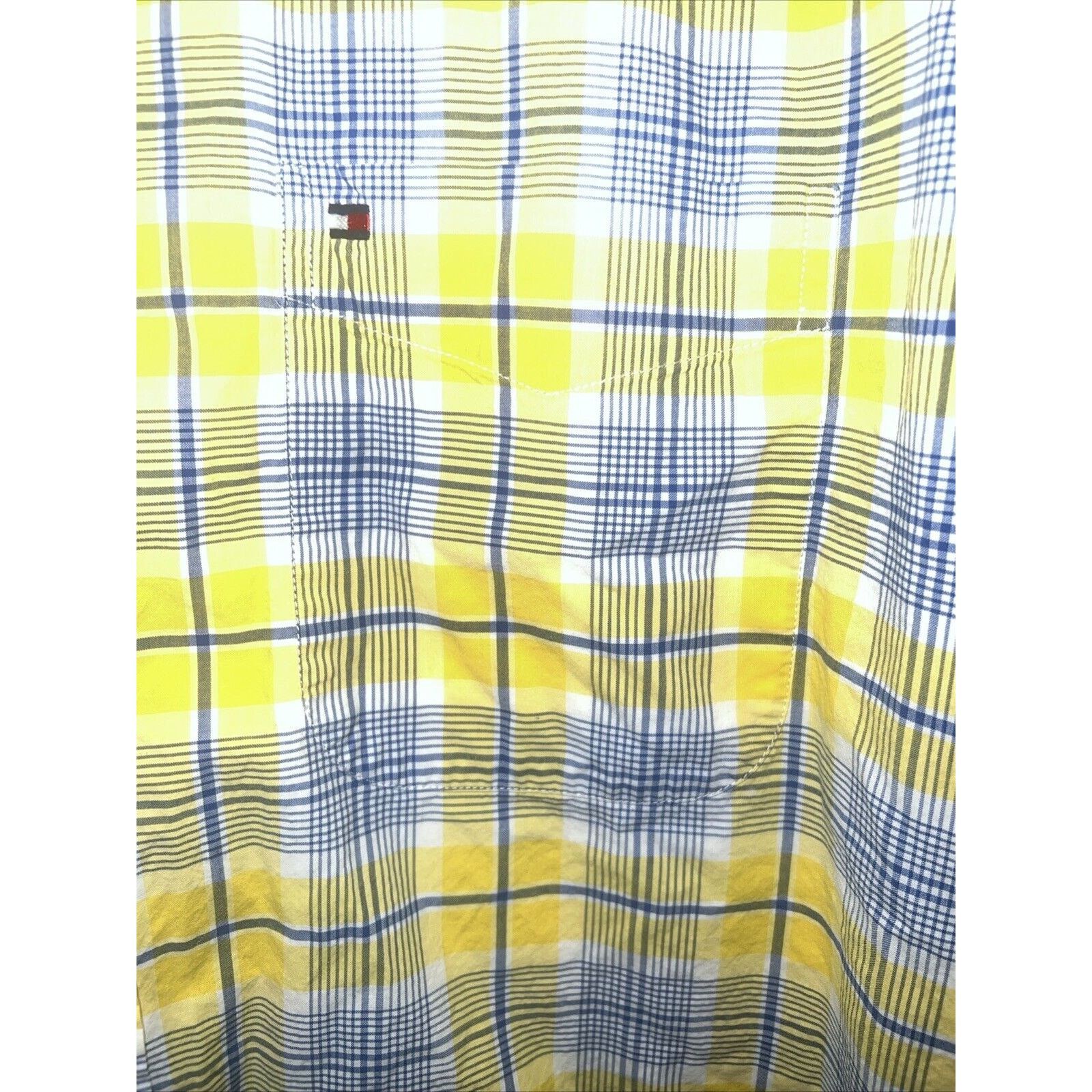 Tommy Hilfiger Tommy Hilfiger Men’s Short Sleeve Plaid Button Shirt Large Size US L / EU 52-54 / 3 - 2 Thumbnail