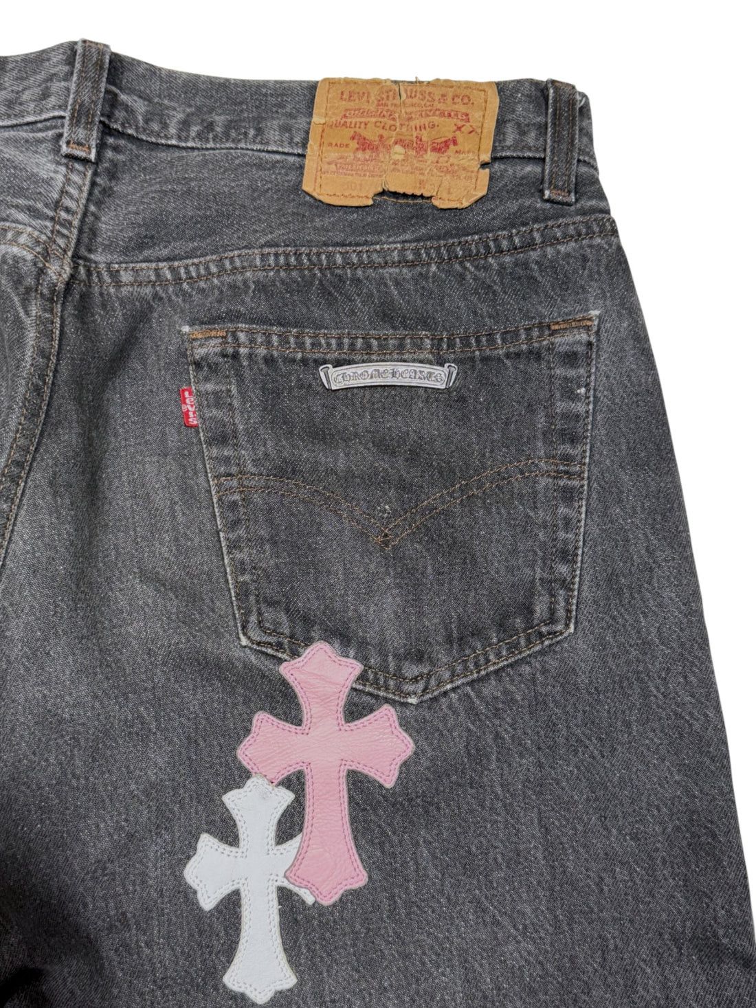 Chrome Hearts 1/1 Cross Patch Levi's 501 Jeans Size US 34 / EU 50 - 5 Thumbnail