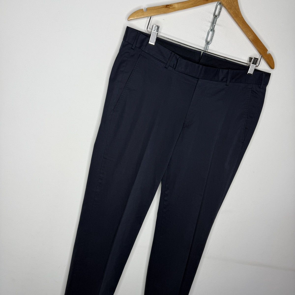 Ermenegildo Zegna Ermenegildo Zegna Navy Chino Premium Cotton Pants Size US 33 - 3 Thumbnail