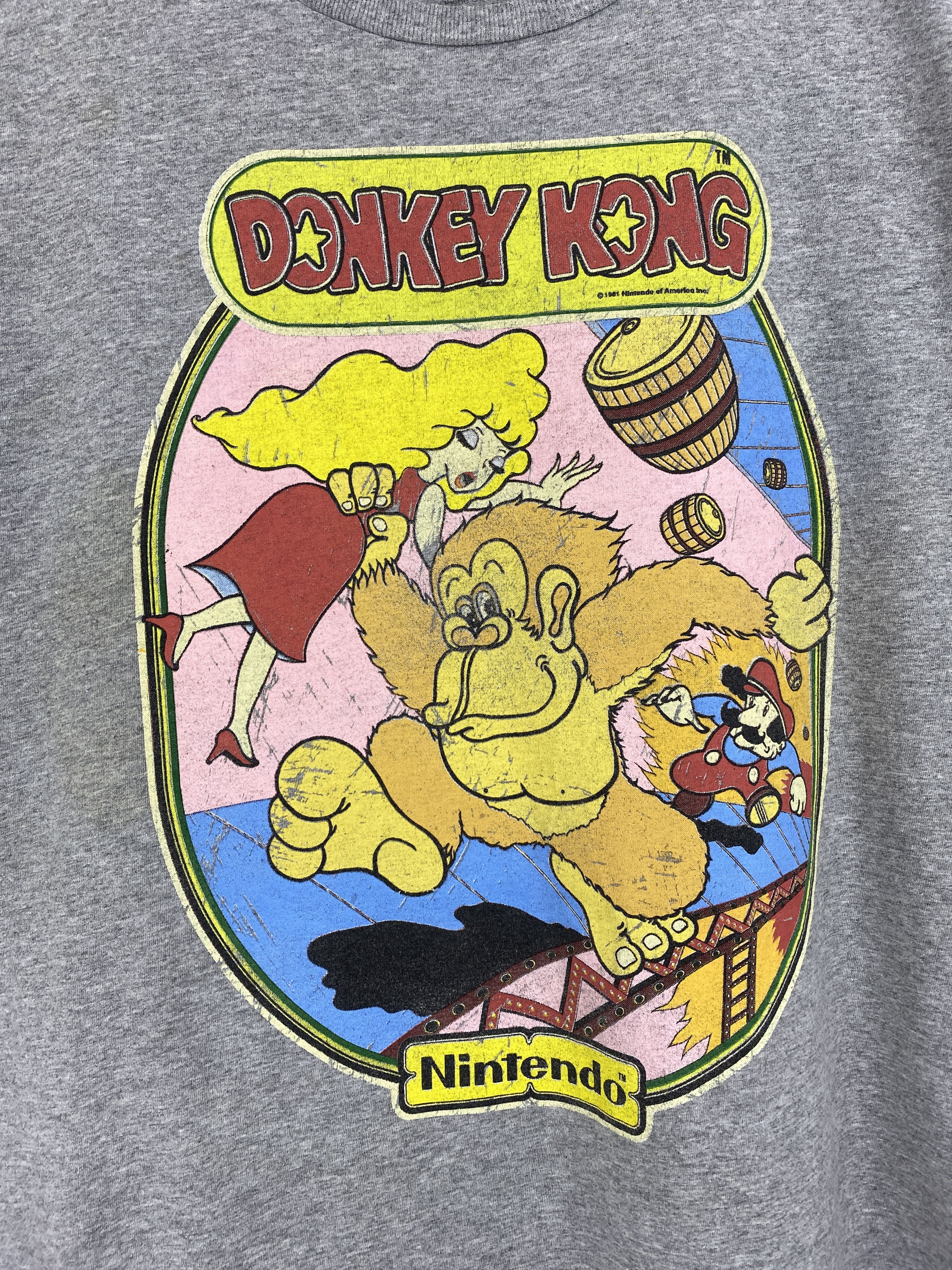 Nintendo × Vintage Vintage 90s Nintendo Donkey Kong Game Printed Tee TA0684 Size US XL / EU 56 / 4 - 6 Thumbnail