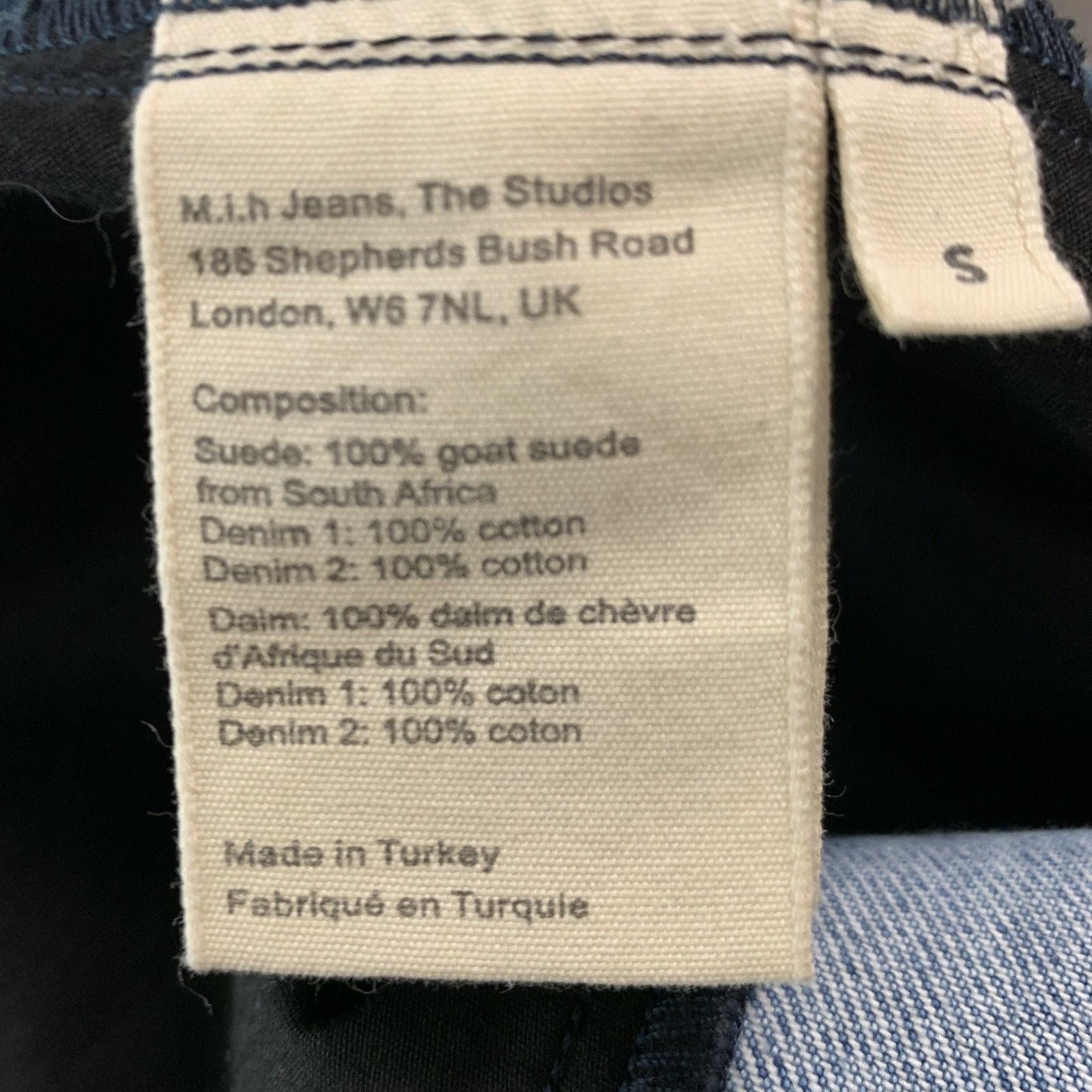 Other M.I.H JEANS Size S Blue Grey Cotton Studded V-Neck Dress Size S / US 4 / IT 40 - 6 Thumbnail