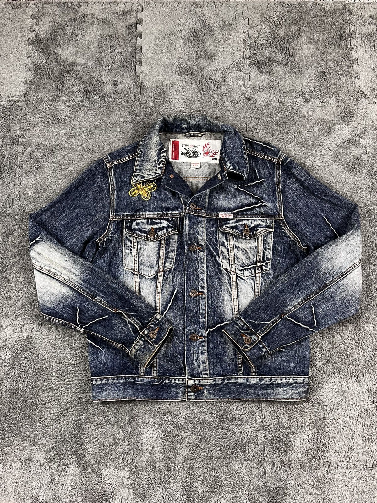 ジャケット・アウター 00s archive L.G.B. G-5 denim jacket y2k Vintage Y2K Faded Denim Oversize Jacket Lgb style