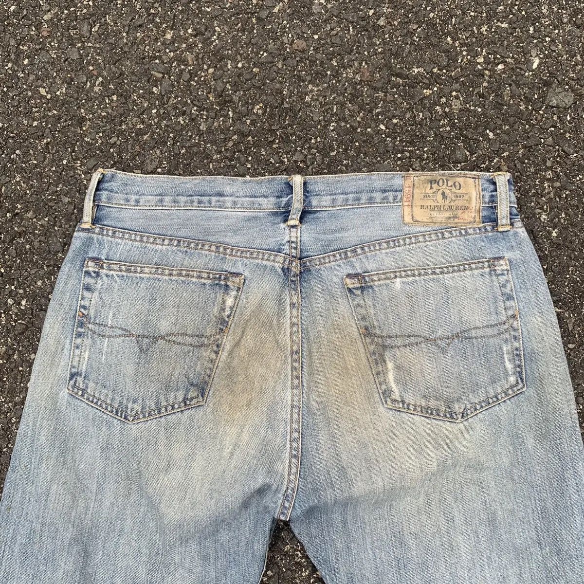Polo Ralph Lauren 💥 SUPER DISTRESSED! Polo Ralph Lauren Jeans Denim Pants Size US 35 - 11 Thumbnail