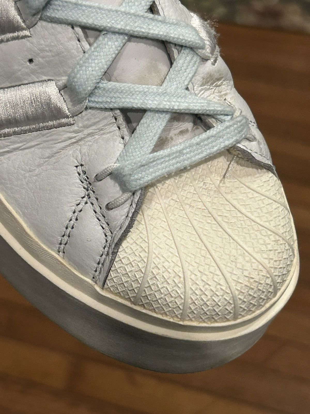 Adidas Adidas Original Superstar Bonega White Almost Blue 2022 Size US 8 / IT 38 - 10 Thumbnail