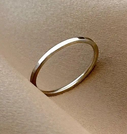 Vintage Retro Rare Stainless Steel Tiny Finger's Rings Size ONE SIZE - 4 Thumbnail