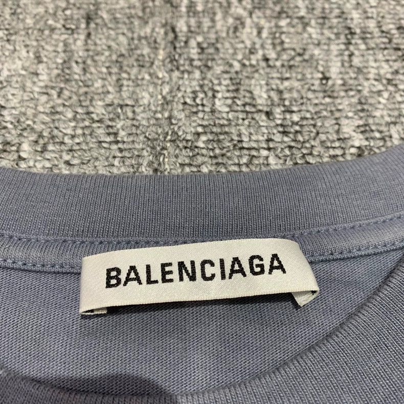 Balenciaga Balenciaga Haze blue band portrait short sleeve / M size Size US M / EU 48-50 / 2 - 6 Thumbnail