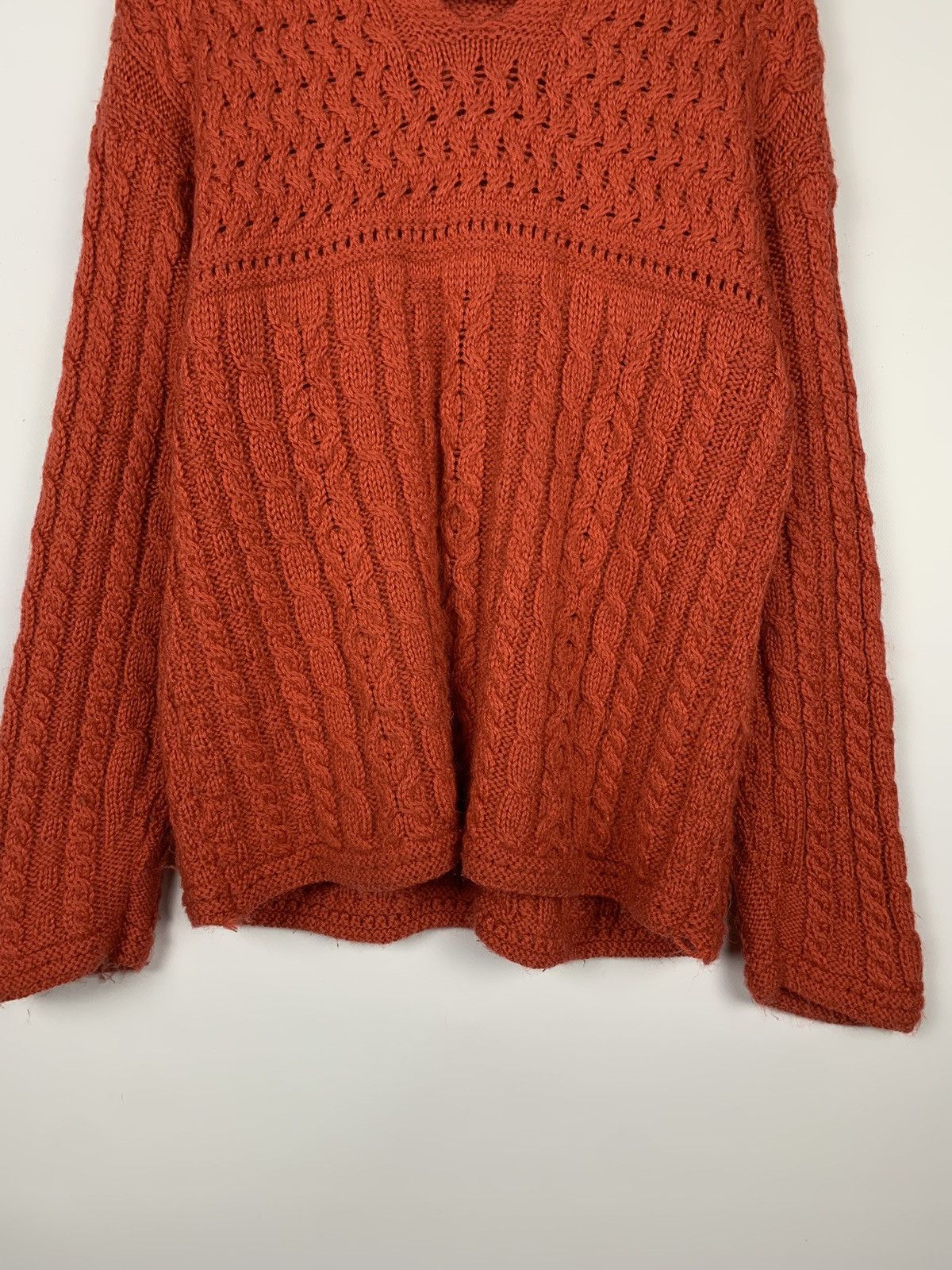 Carraig Donn Irish Carraig Donn Cable Knit Merino Wool Sweater Fisherma Size L / US 10 / IT 46 - 10 Thumbnail