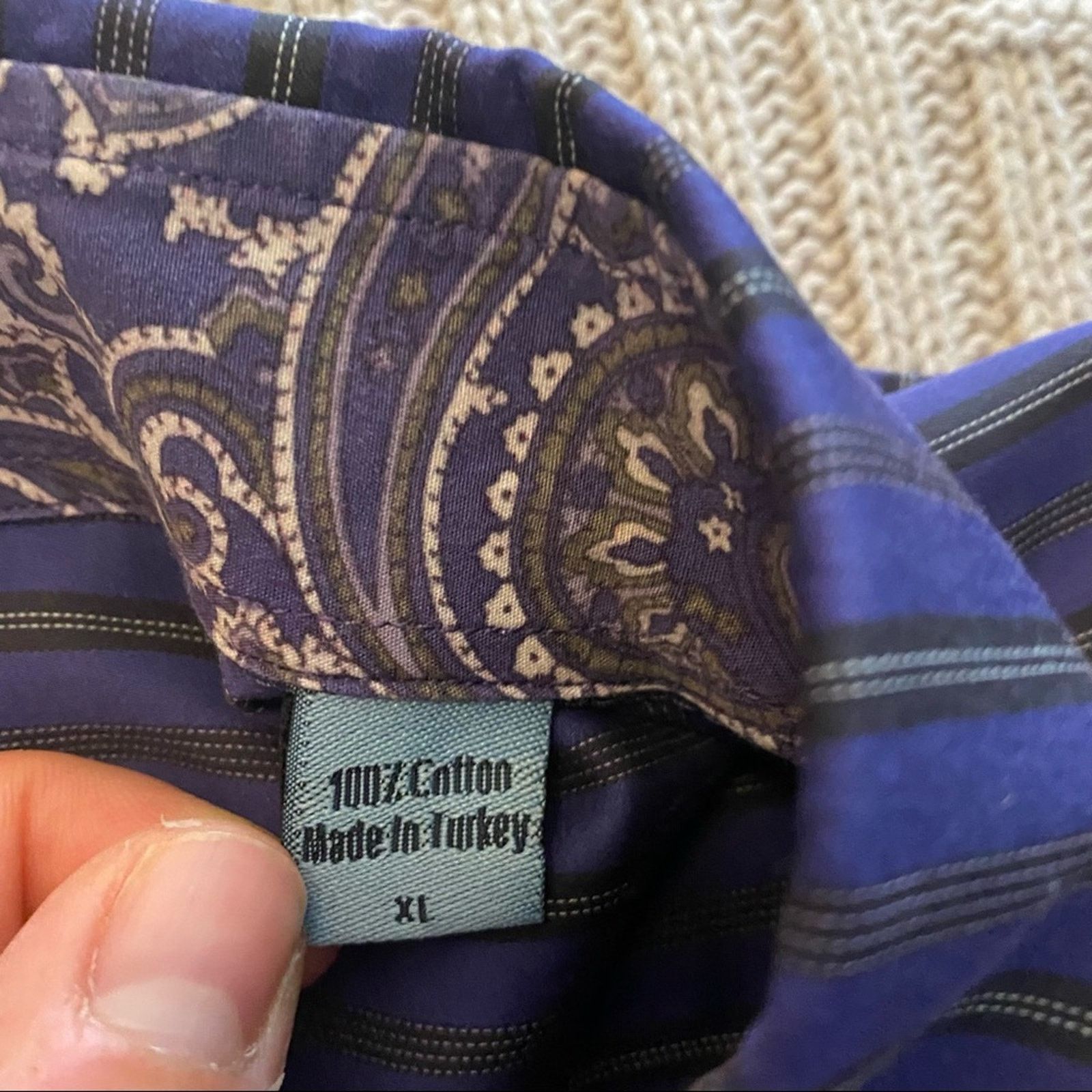Other Jonathan Ogilvy purple striped button down Size US XL / EU 56 / 4 - 6 Thumbnail