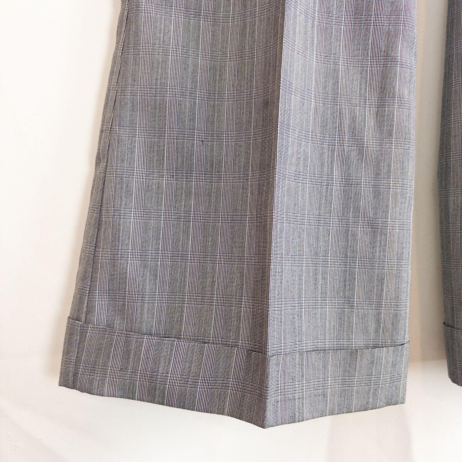 Other Tracy Evans Vintage Black Plaid Check Pants Womens 11 Large Size 36" / US 14 / IT 50 - 7 Thumbnail