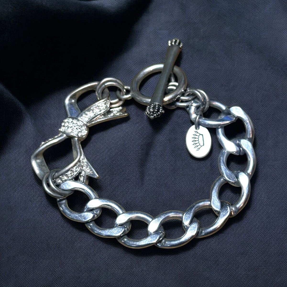 Juicy Couture Vintage Juicy Couture silver tone pave bow bracelet Size ONE SIZE - 1 Thumbnail