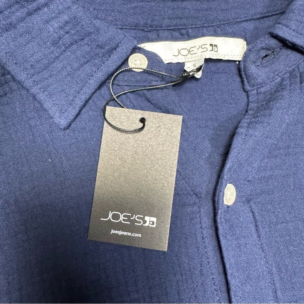 Joe's NWT New Joe's Cotton Gauze Camp Navy Long Sleeve Shirt Size Size US S / EU 44-46 / 1 - 6 Thumbnail