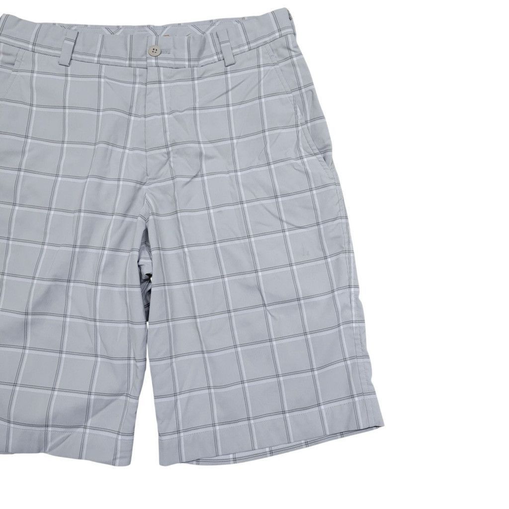 Nike NIKE Dri-Fit 11” Performance Gray White Plaid Golf Shorts 28 Size US 28 / EU 44 - 3 Thumbnail