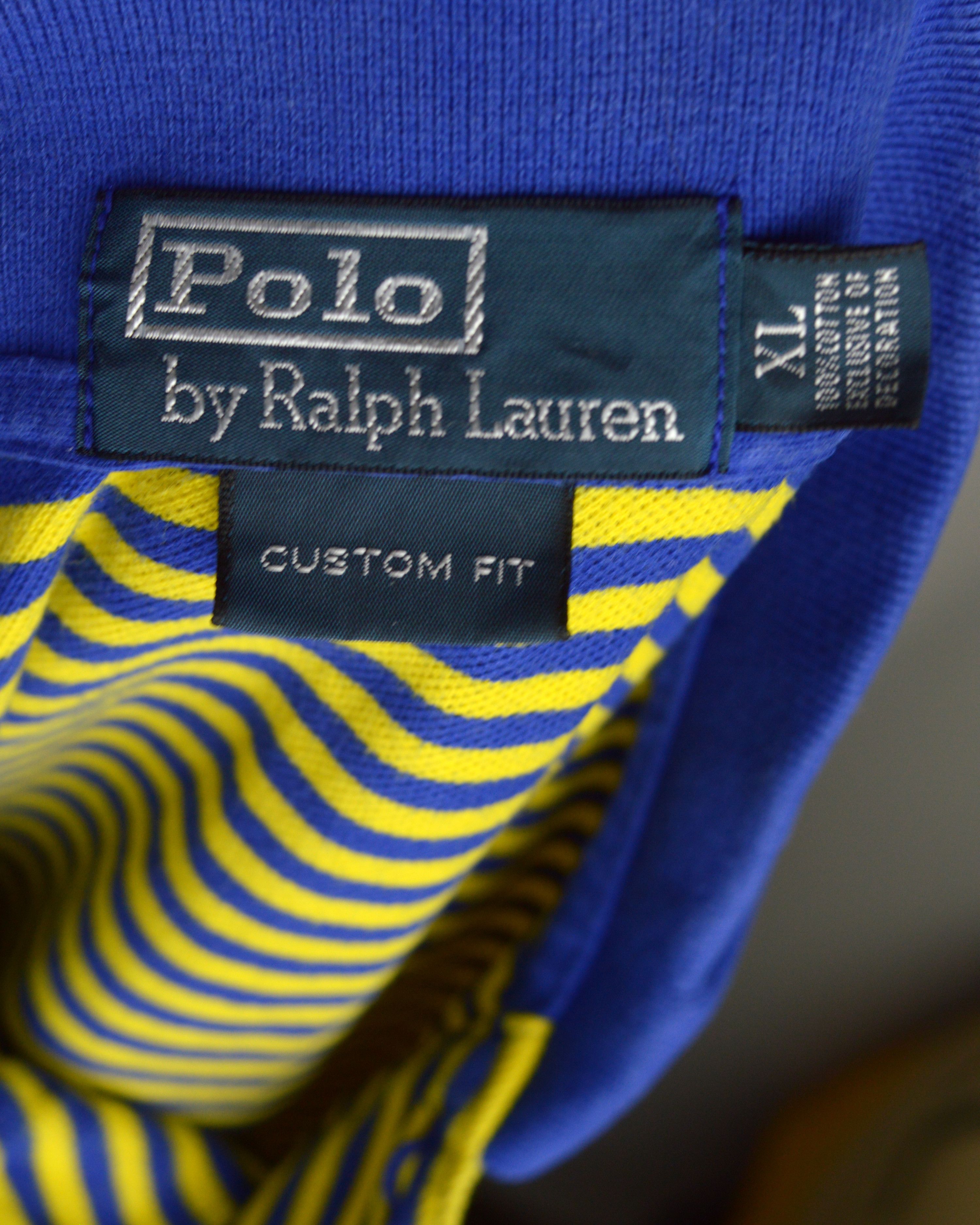 Polo Ralph Lauren × Ralph Lauren × Vintage Vintage Ralph Lauren Polo stripped t shirt Size US XL / EU 56 / 4 - 4 Thumbnail