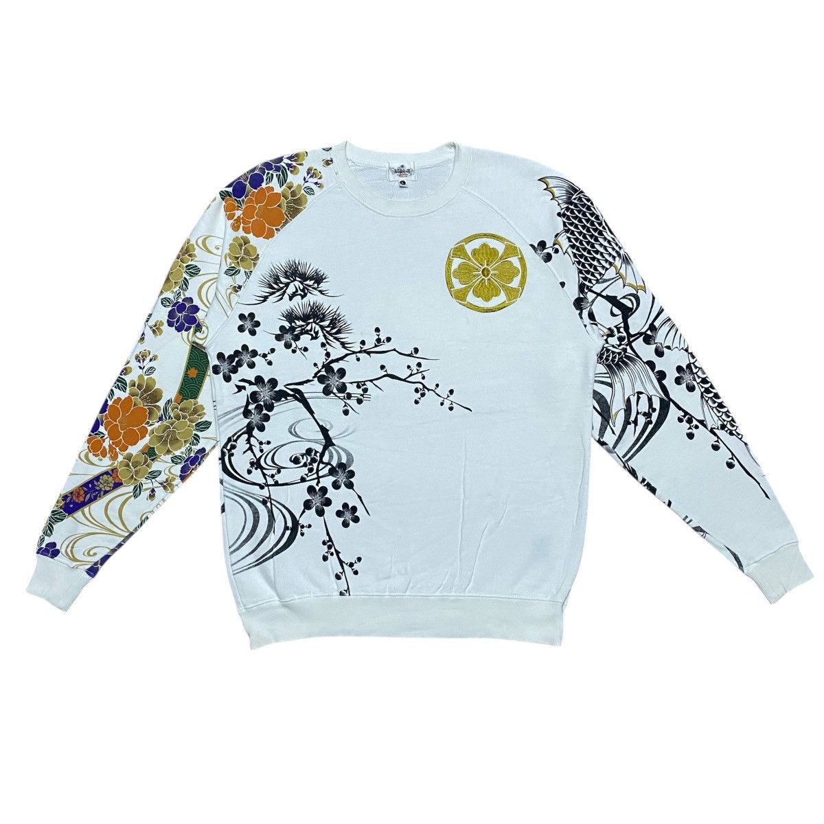 Karakuri Tamashii Rare‼️🔥Karakuri Tamashii Japan Fish Koi Sukajan Sweatshirt Size US M / EU 48-50 / 2 - 2 Thumbnail