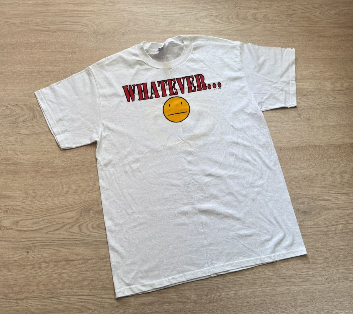 Vintage Vintage 90’s Delta Whatever Smile White T-Shirt Size US L / EU 52-54 / 3 - 1 Thumbnail
