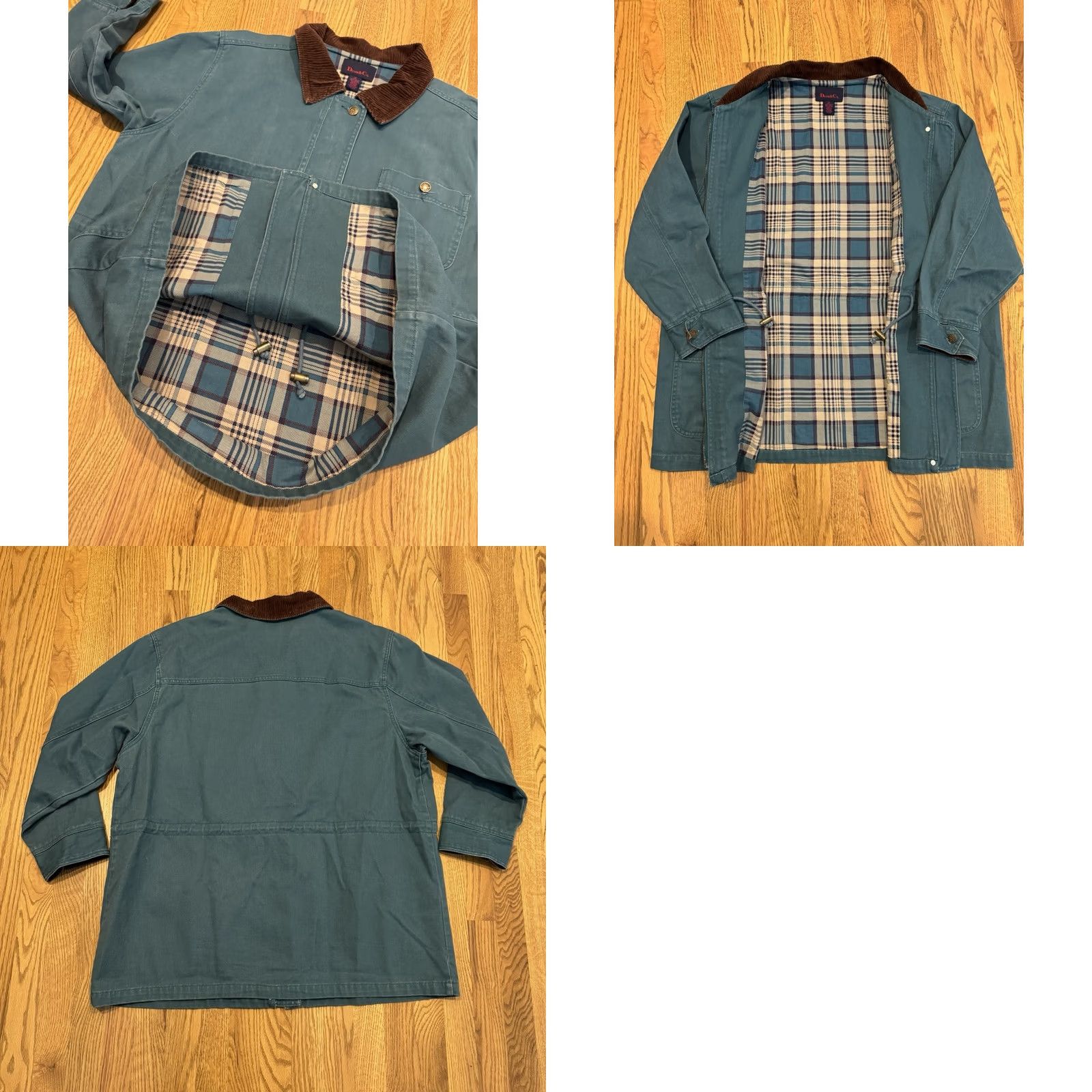 Denim & Co. VINTAGE Denim & Co. Jacket, 1X, Zip Up Button, Denim & Co., Corduroy Trim, Light Blue, Chore, Canvas, 90s, Women, Lined, Fall/Spring/Winter Size XL / US 12-14 / IT 48-50 - 8 Thumbnail