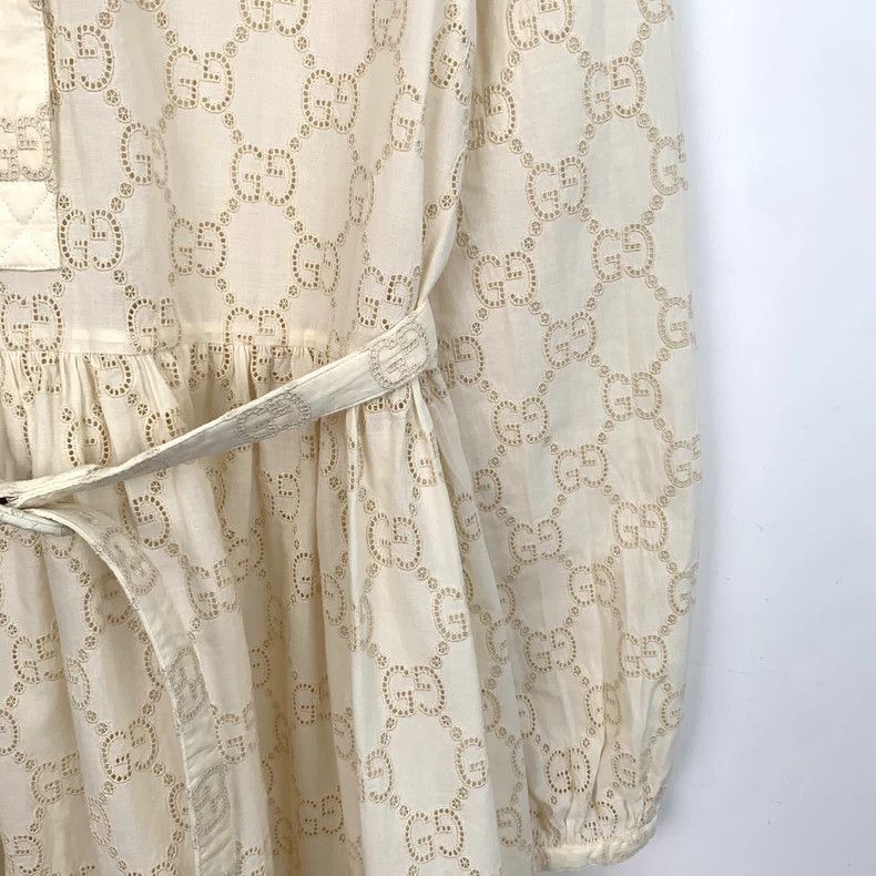 Gucci Gucci Beige Double G Print Dress-2506 Size US M / EU 48-50 / 2 - 4 Thumbnail