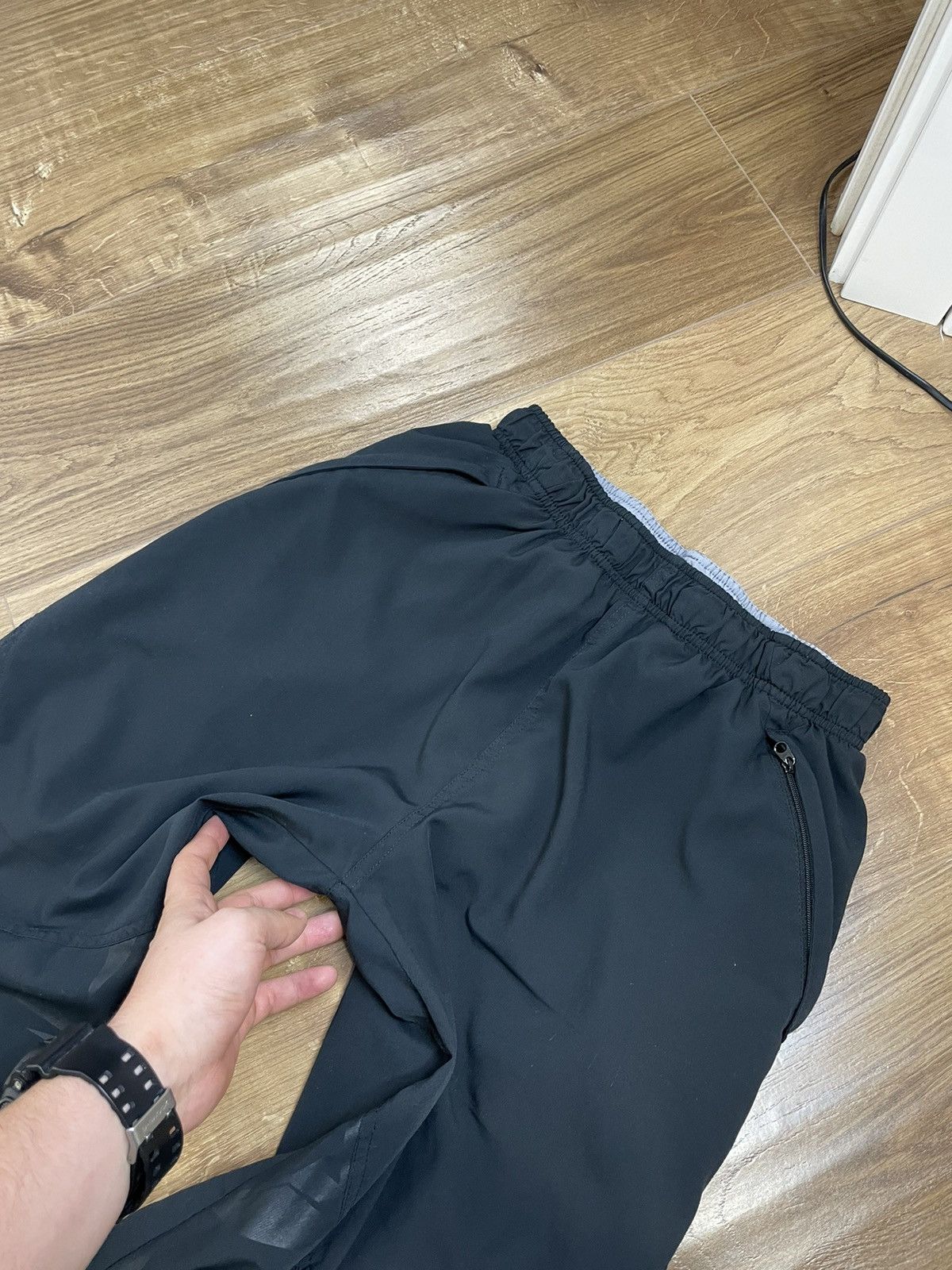 Nike × Vintage Vintage Nike Y2K Style 90’s Black Nylon Drill Pants Joggers Size US 32 / EU 48 - 10 Thumbnail