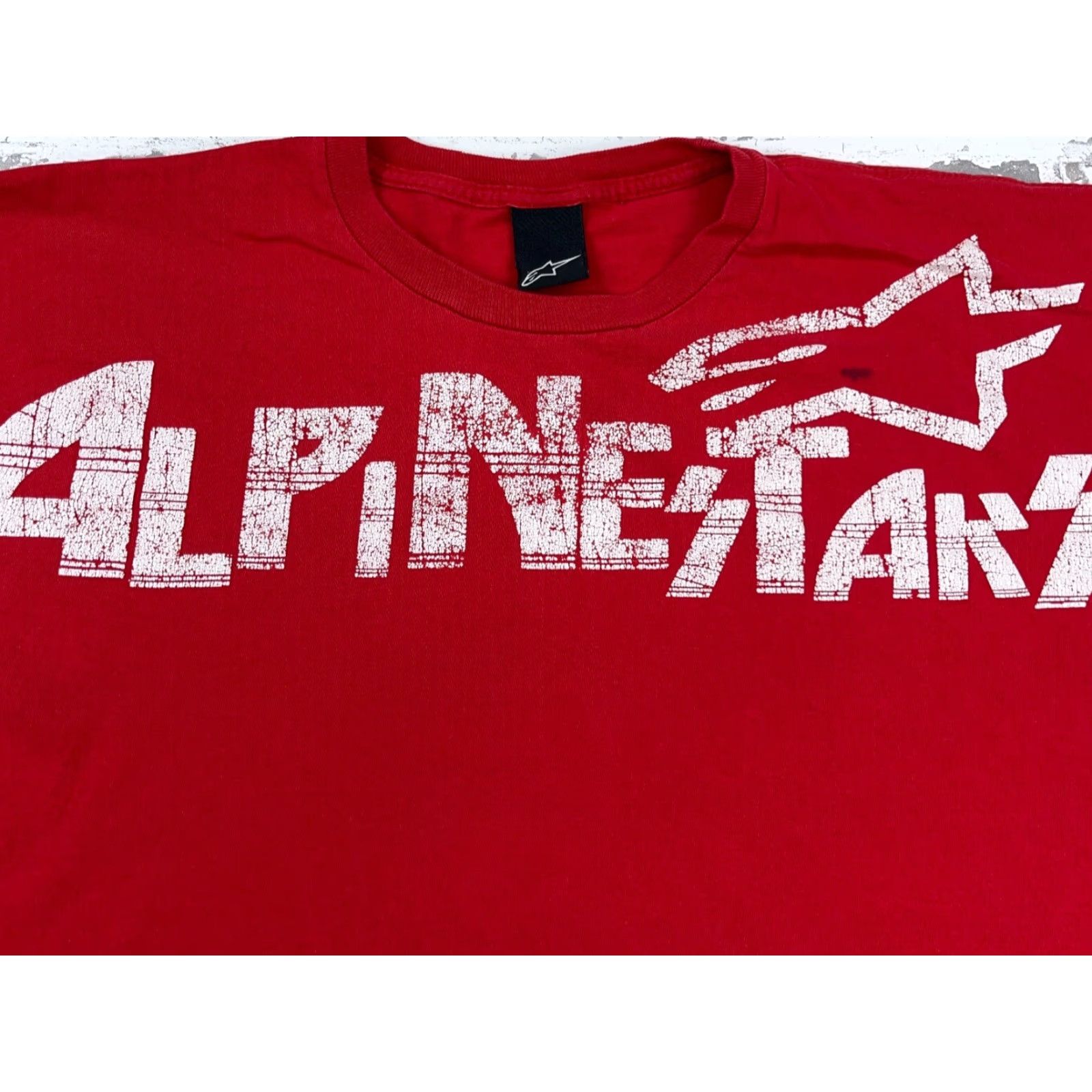 Alpinestars VINTAGE Alpinestars T-Shirt Men 2XL Red White Graphic Print Logo Gothic Punk Retro Skull USA Short Sleeve Short Sleeve Crew Neck Graphic Tee Man XS Size US XXL / EU 58 / 5 - 2 Thumbnail