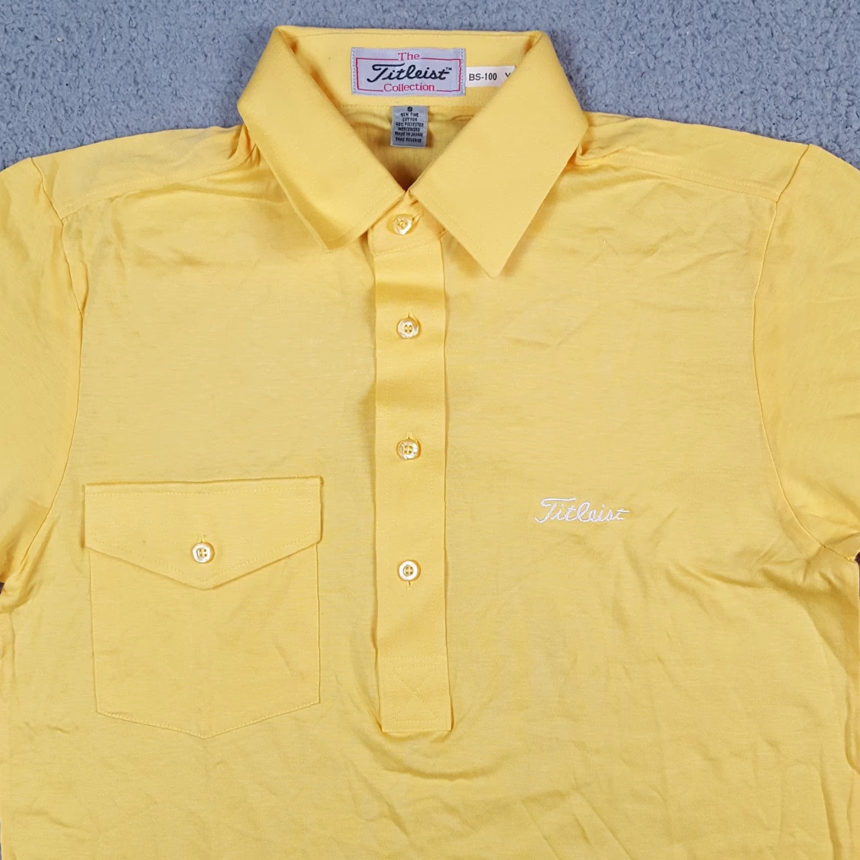 Titleist VINTAGE Titleist Golf Preppy Yellow Pocket Polo Size S Athletic Collared Shirt Pullover Size US S / EU 44-46 / 1 - 3 Thumbnail