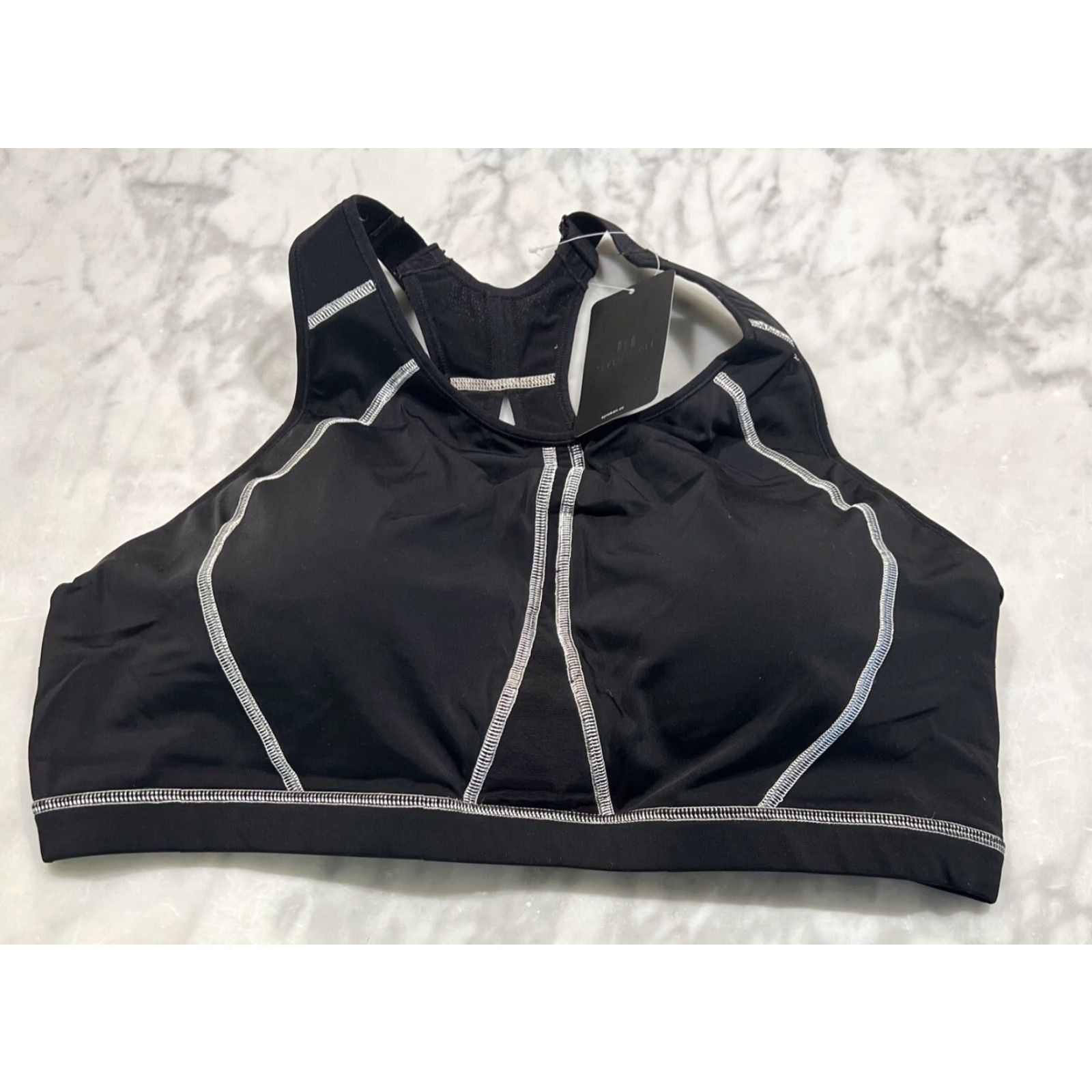 Vintage Syrokan Sports Bra Women's 44C High Impact Full Support Wire Free Padded Active Size ONE SIZE - 2 Thumbnail