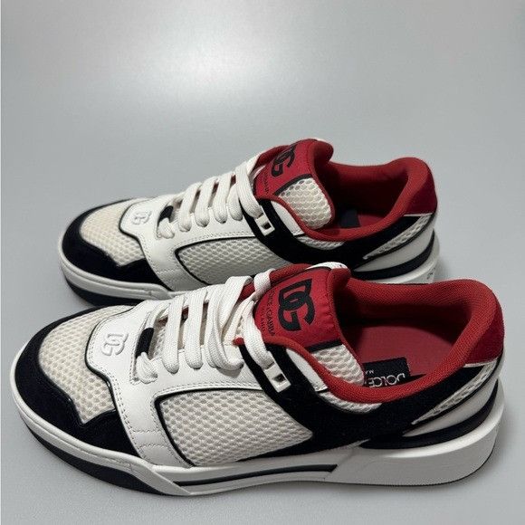 Dolce & Gabbana Dolce & Gabbana New Roma Sneakers White Black Red Men’s EU 4 Size US 7 / EU 40 - 3 Thumbnail