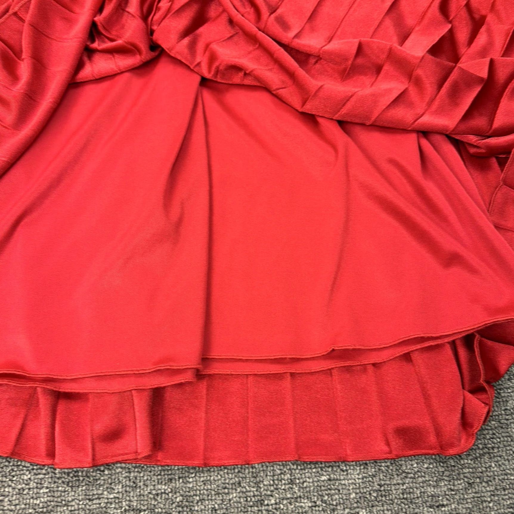 Vintage Speechless Dress Juniors M Red Satin Pleated Fit Flare Sequin Belt Party Mini Nightclub Dress Size M / US 6-8 / IT 42-44 - 5 Thumbnail