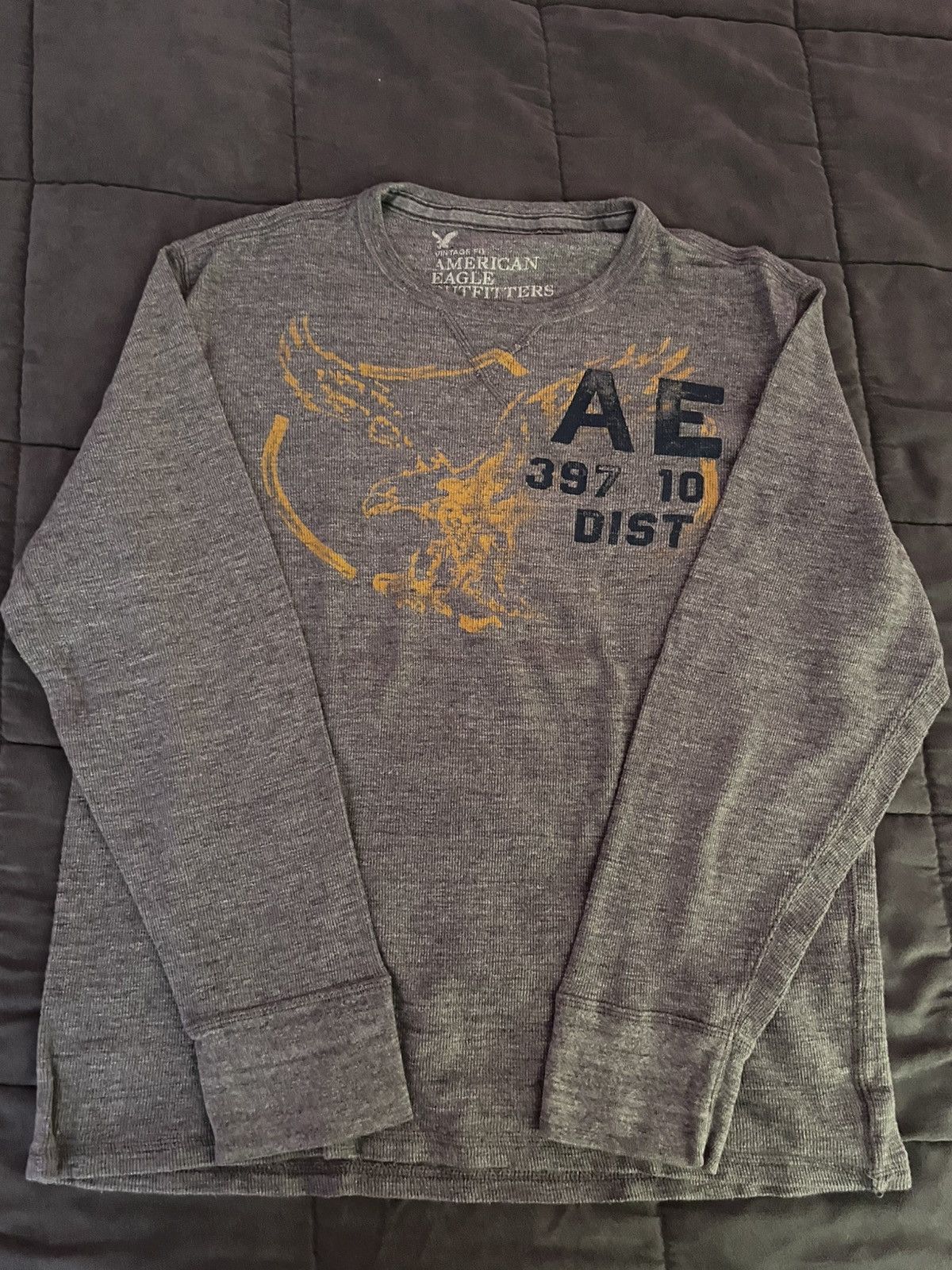 American Eagle Outfitters American Eagle Vintage Thermal Long-sleeve (Grey) Size US L / EU 52-54 / 3 - 1 Thumbnail