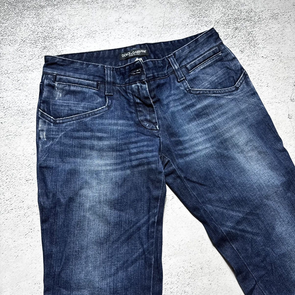 Dolce & Gabbana flared bootcut dolce gabbana jeans y2k with big metal logo Size 26" / US 2 / IT 38 - 5 Thumbnail