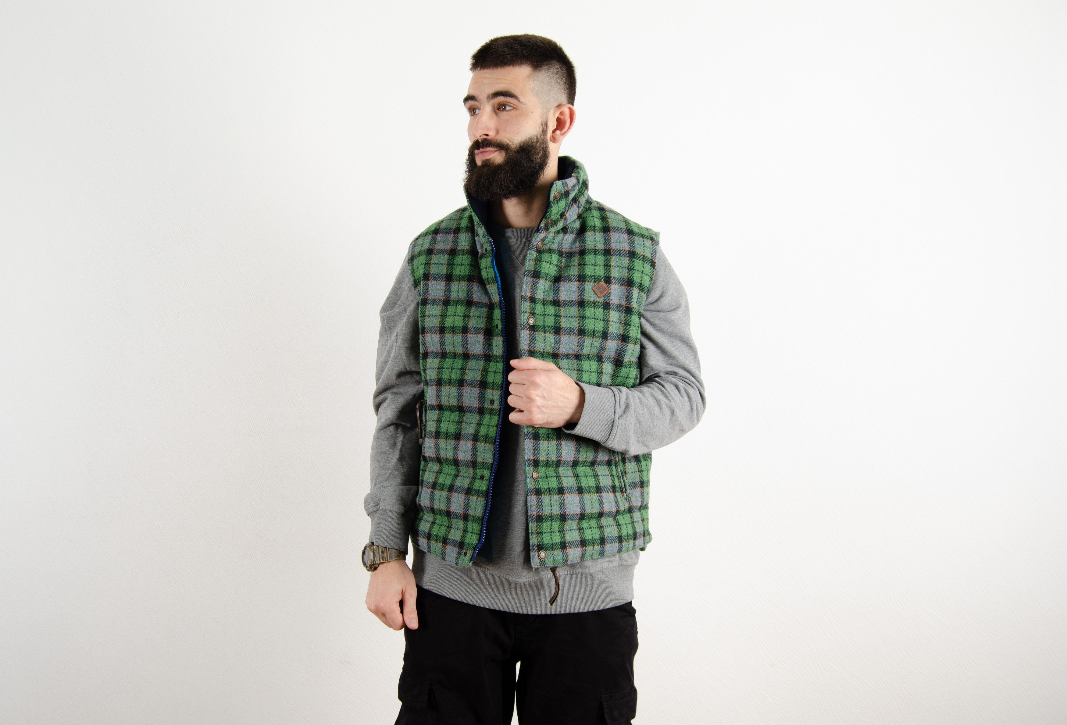 Harris Tweed Harris Tweed Burlington Wool Vest Jacket Checkered Flannel Size US M / EU 48-50 / 2 - 1 Thumbnail