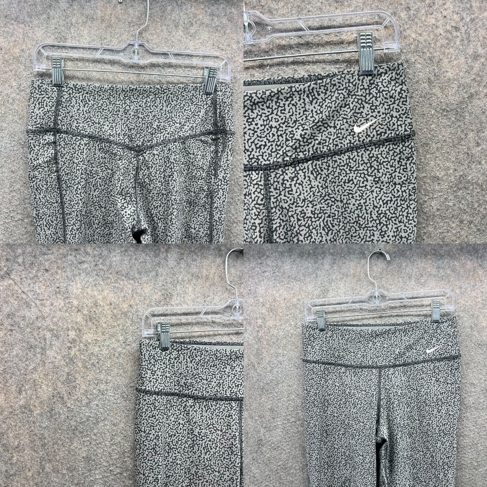 Nike Nike Dri-FIT Leggings Womens Medium Gray Patterned Stretch Athletic Pants Size 32" / US 10 / IT 46 - 8 Thumbnail