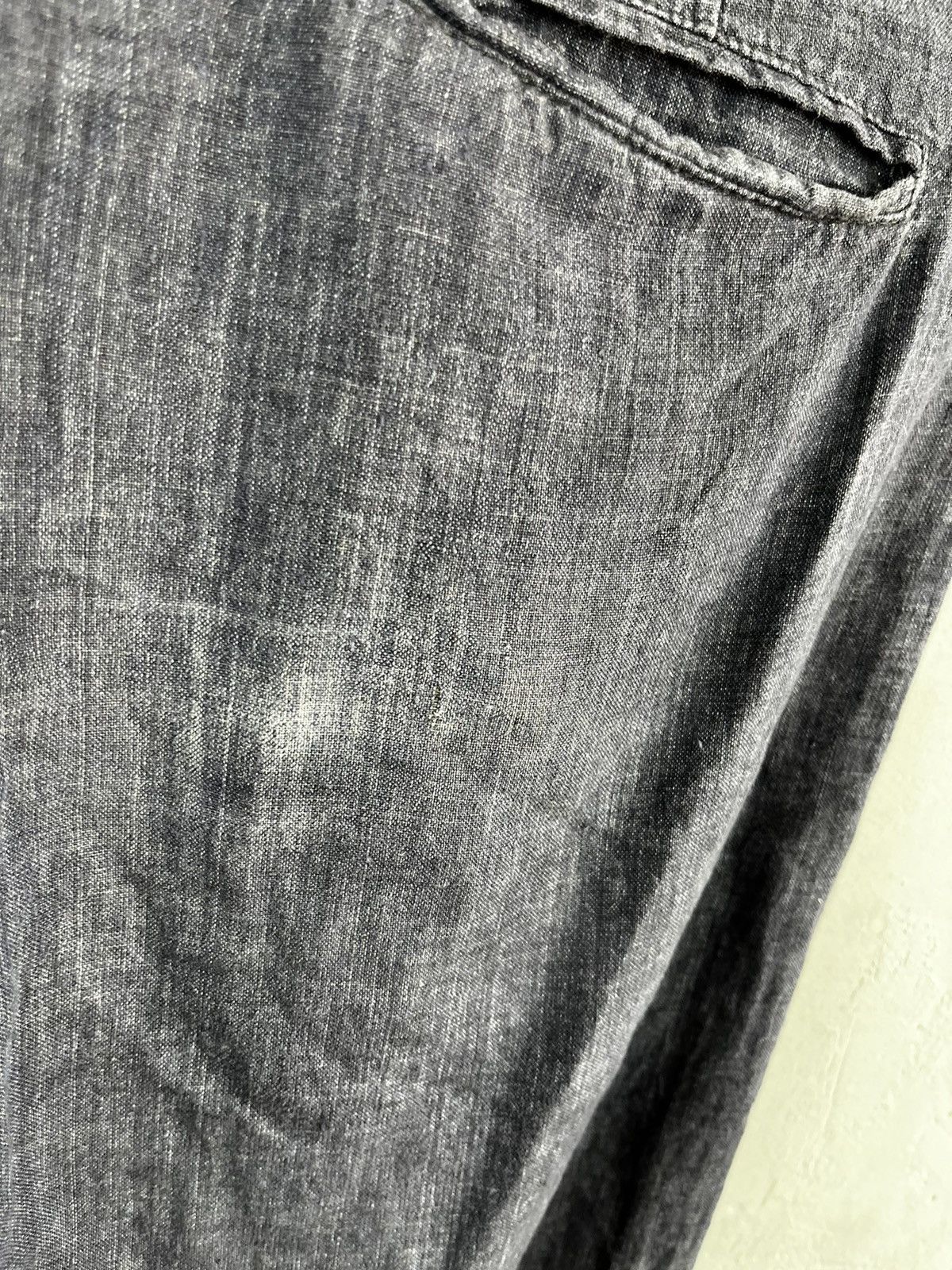 Other × hannes roether Hannes Roether Faded Gray Lace Linen Chino Pants Avant Garde Size US 31 - 7 Thumbnail