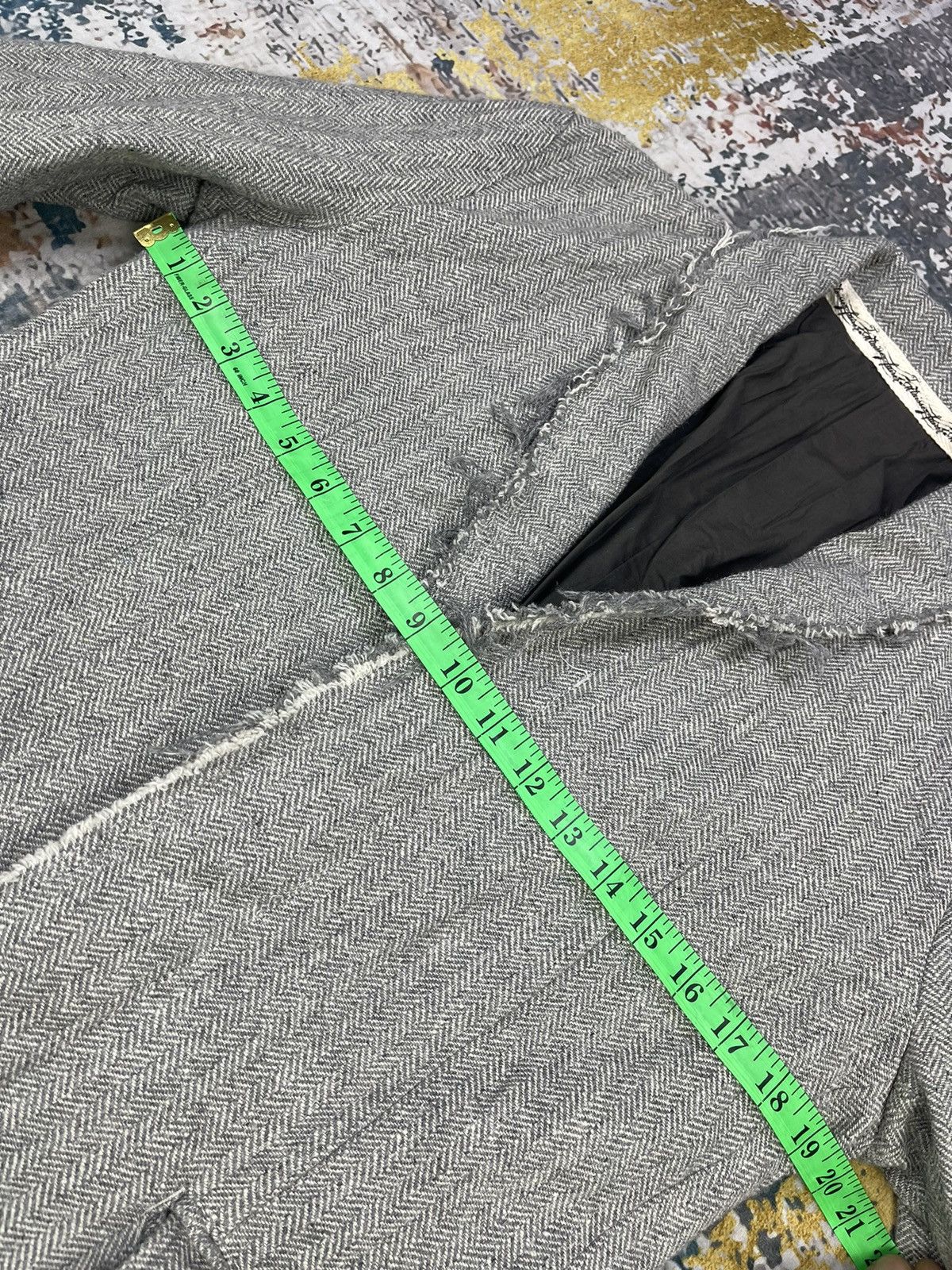 Tornado Mart Tornado Mart Frayed Edge Herringbone Coat Size US S / EU 44-46 / 1 - 21 Thumbnail