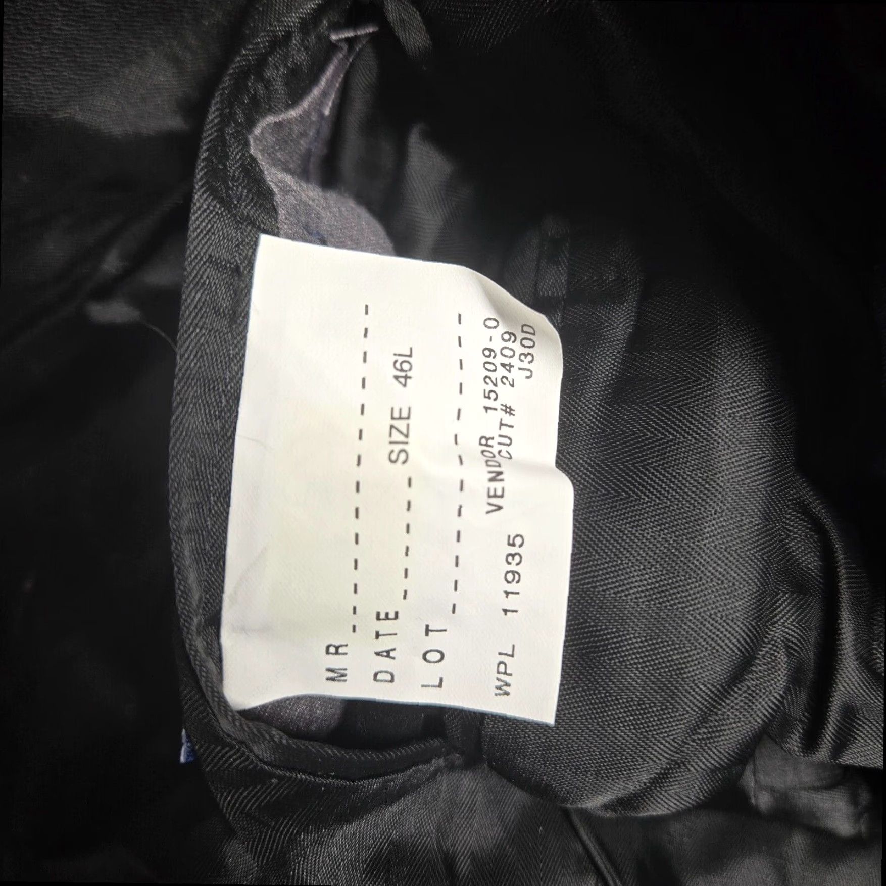 Stafford Stafford Men's Black Wool Single-Breasted Suit Jacket Adult Regular 46L Long Size 46R - 5 Thumbnail