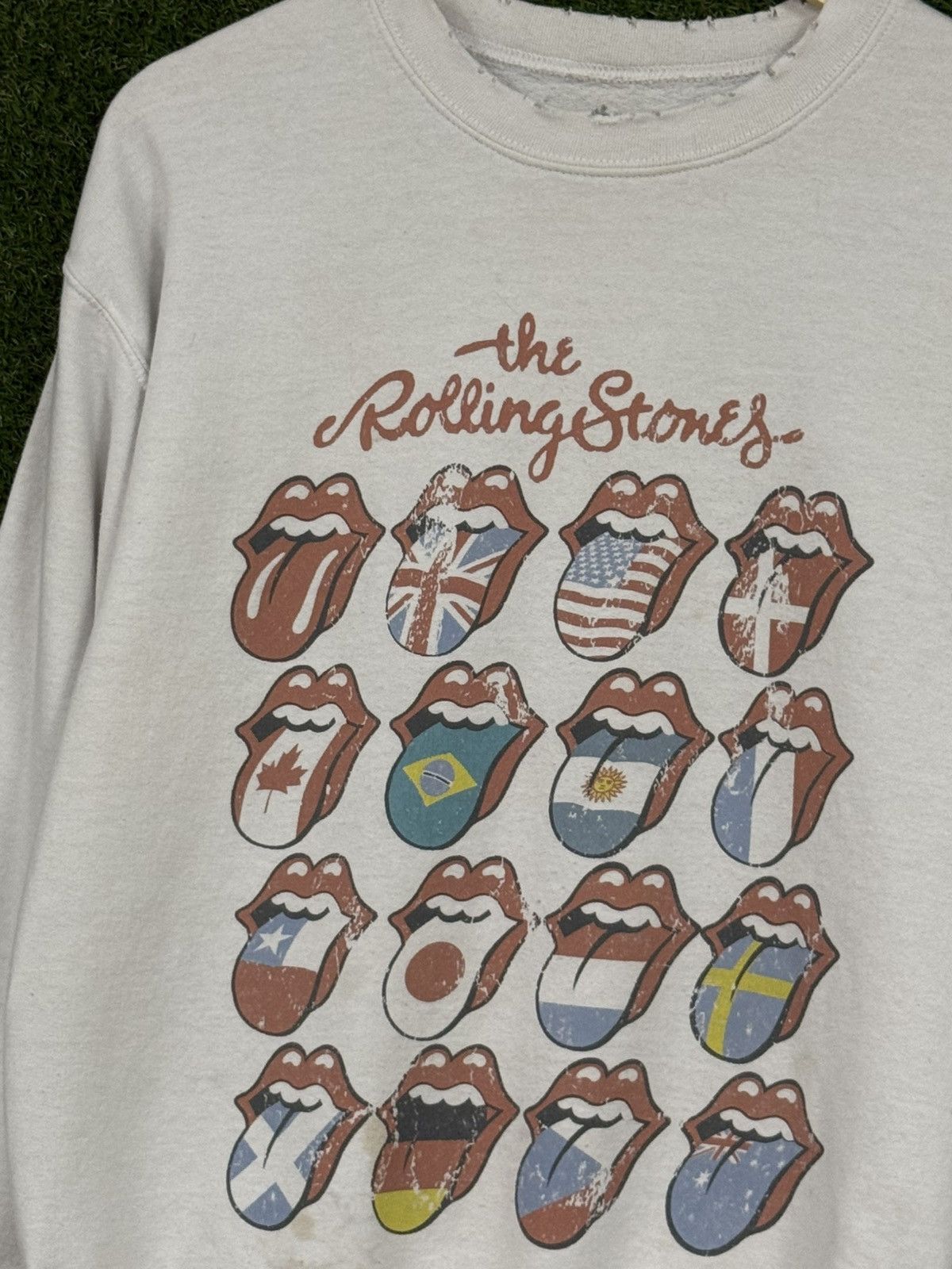The Rolling Stones The Rolling Stones Country Flag Sweatshirt White Medium Tour Size US M / EU 48-50 / 2 - 2 Thumbnail