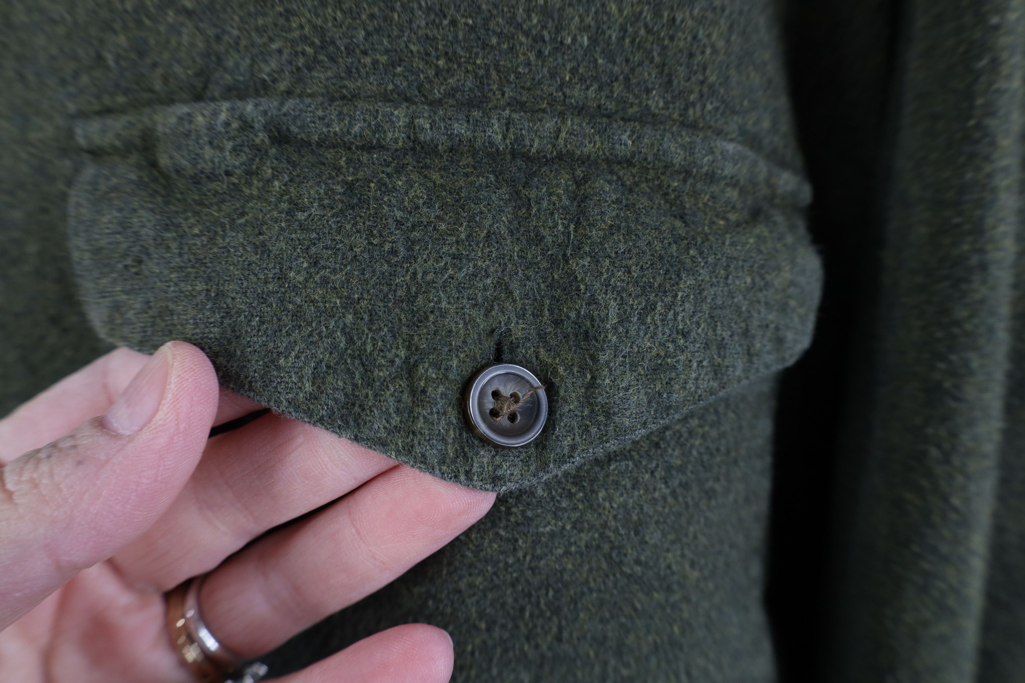 Vintage Vintage 90s Streetwear Chamois Cloth Button Shirt Green Size US XL / EU 56 / 4 - 4 Thumbnail