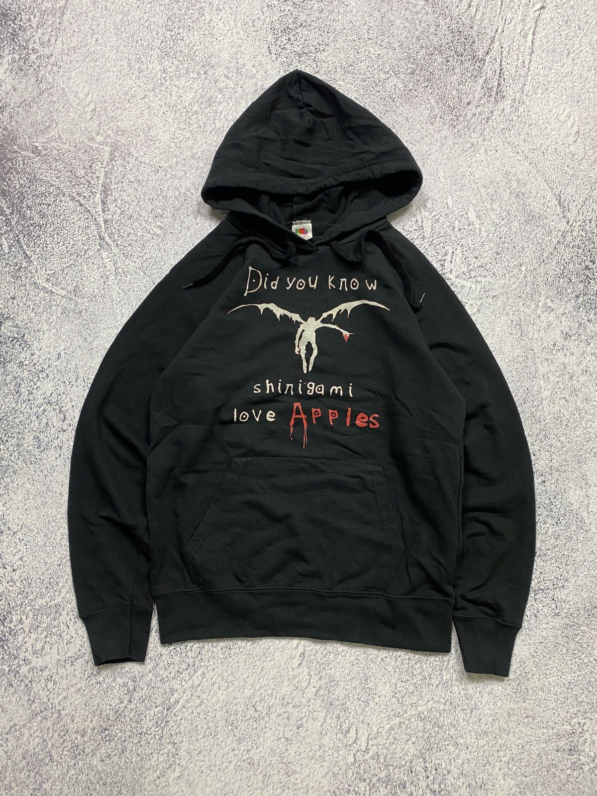 Anime × Japanese Brand Death Note Anime «Did You Know Shinigami Love Apples” Hoodie Size US S / EU 44-46 / 1 - 1 Thumbnail