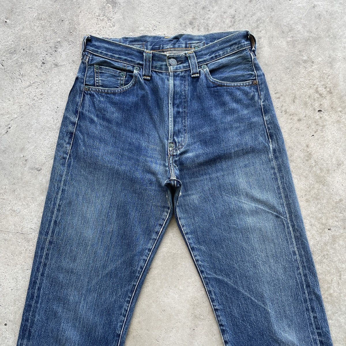 Levi's Vintage Levi’s Big E USA Faded Buckle Selvedge Jeans Pants Size US 28 / EU 44 - 4 Thumbnail
