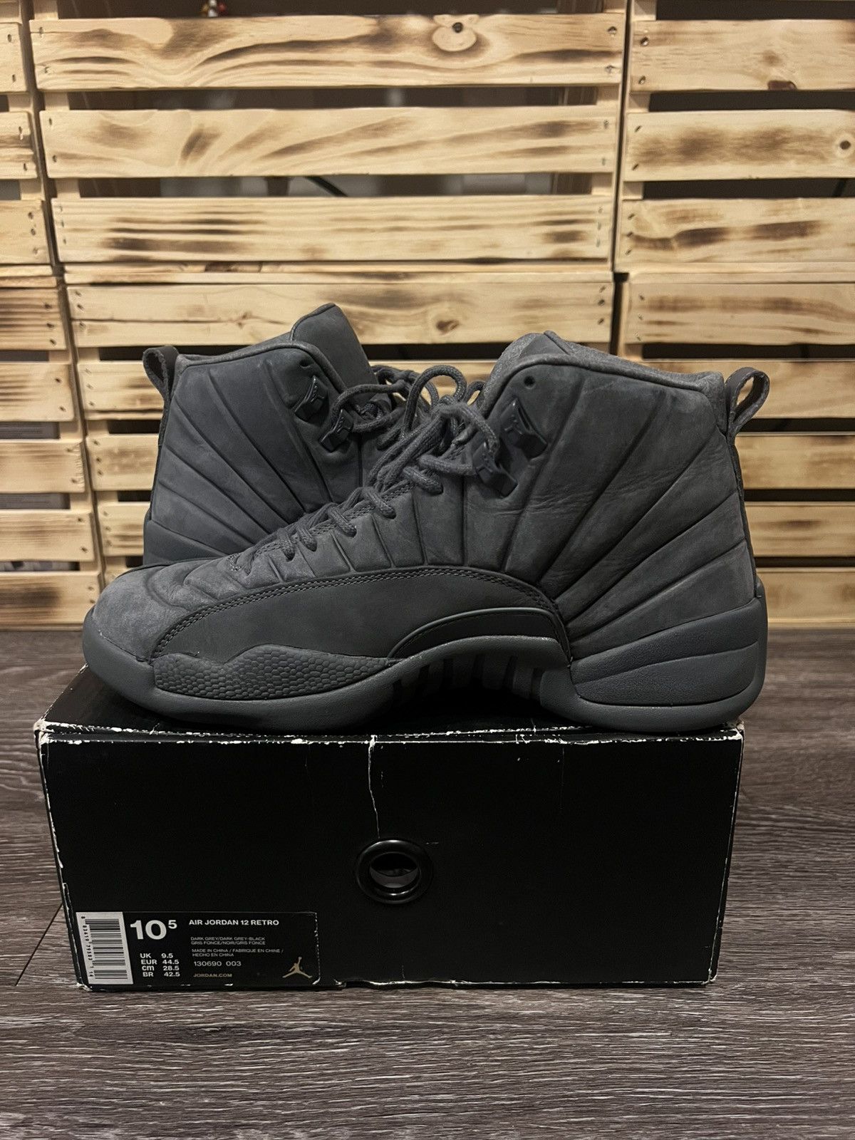 Jordan Brand Air Jordan Retro 12 PSNY Dark Grey Size 10.5 130690-003 Size US 10.5 / EU 43-44 - 5 Thumbnail