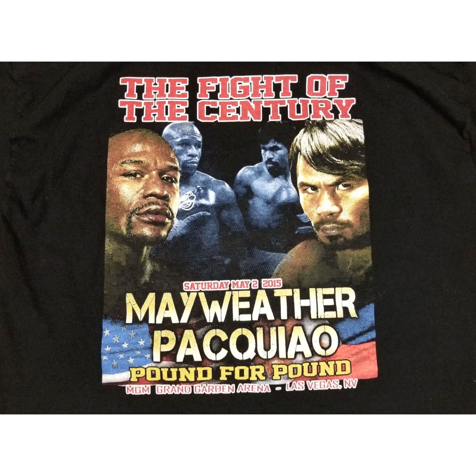 Vintage VINTAGE PAQUIAO VS MAYWEATHER BOXING FIGHT T-SHIRT SZ XXL 2 SIDE PRINT MEN T-Shirt Black 2015 Cotton Short Sleeve Round Neck Classic 2XL Mens Size US XXL / EU 58 / 5 - 2 Thumbnail