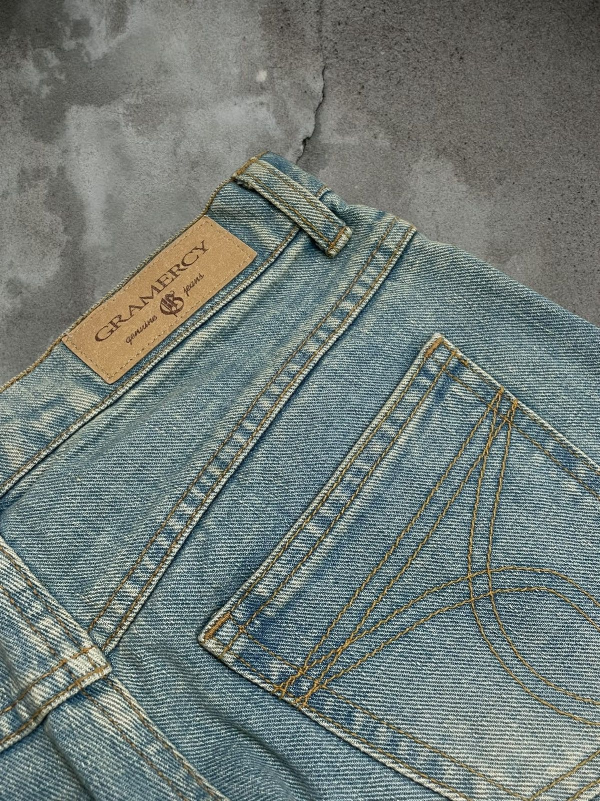 Japanese Brand Vintage 90s Japan Designer Gramercy Mudwash Blue Denim Size US 28 / EU 44 - 16 Thumbnail