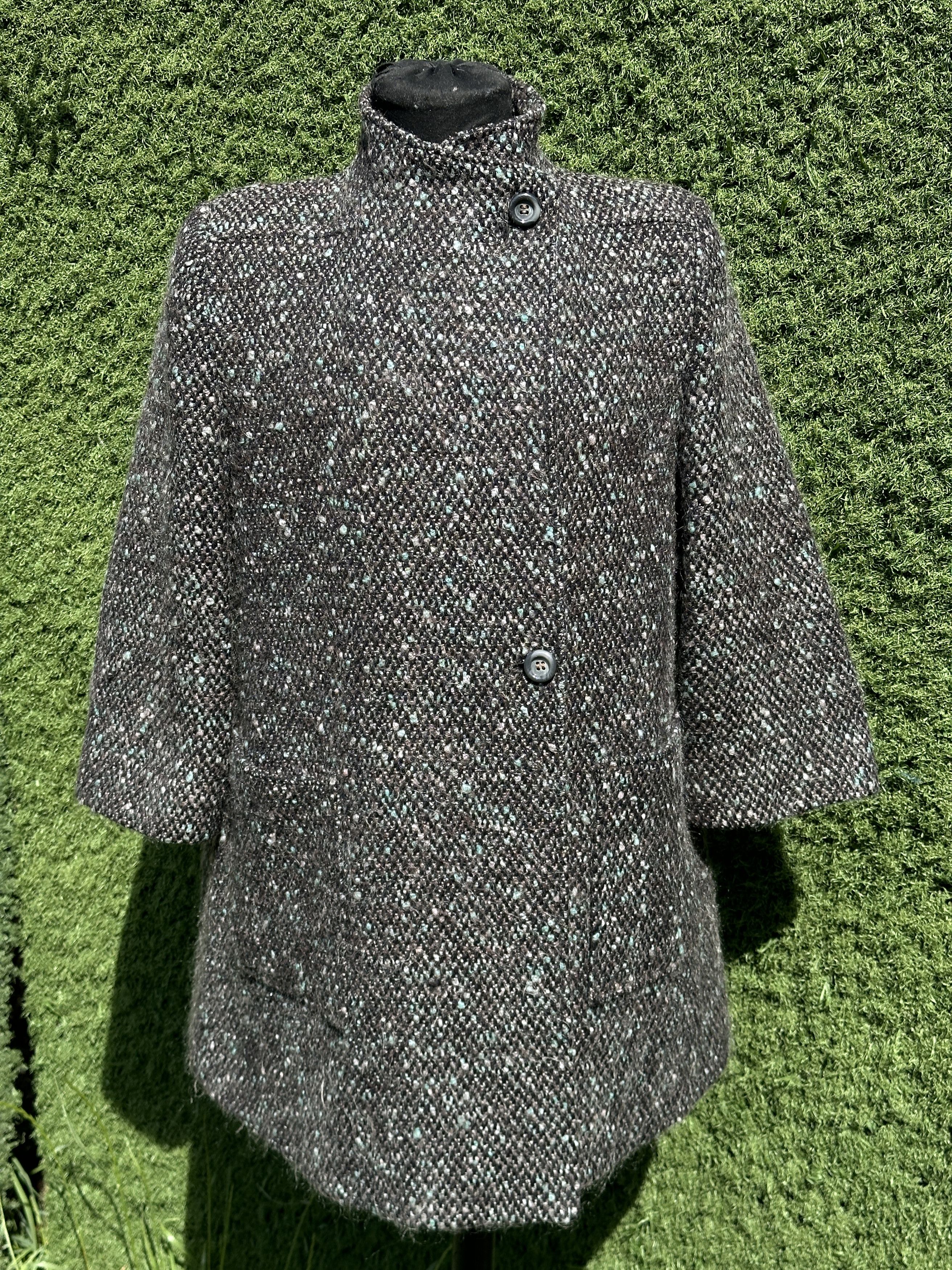 Herno Herno Alpaca Mohair Coat Asymmetric Funnel Neck One Size S M Size M / US 6-8 / IT 42-44 - 1 Thumbnail