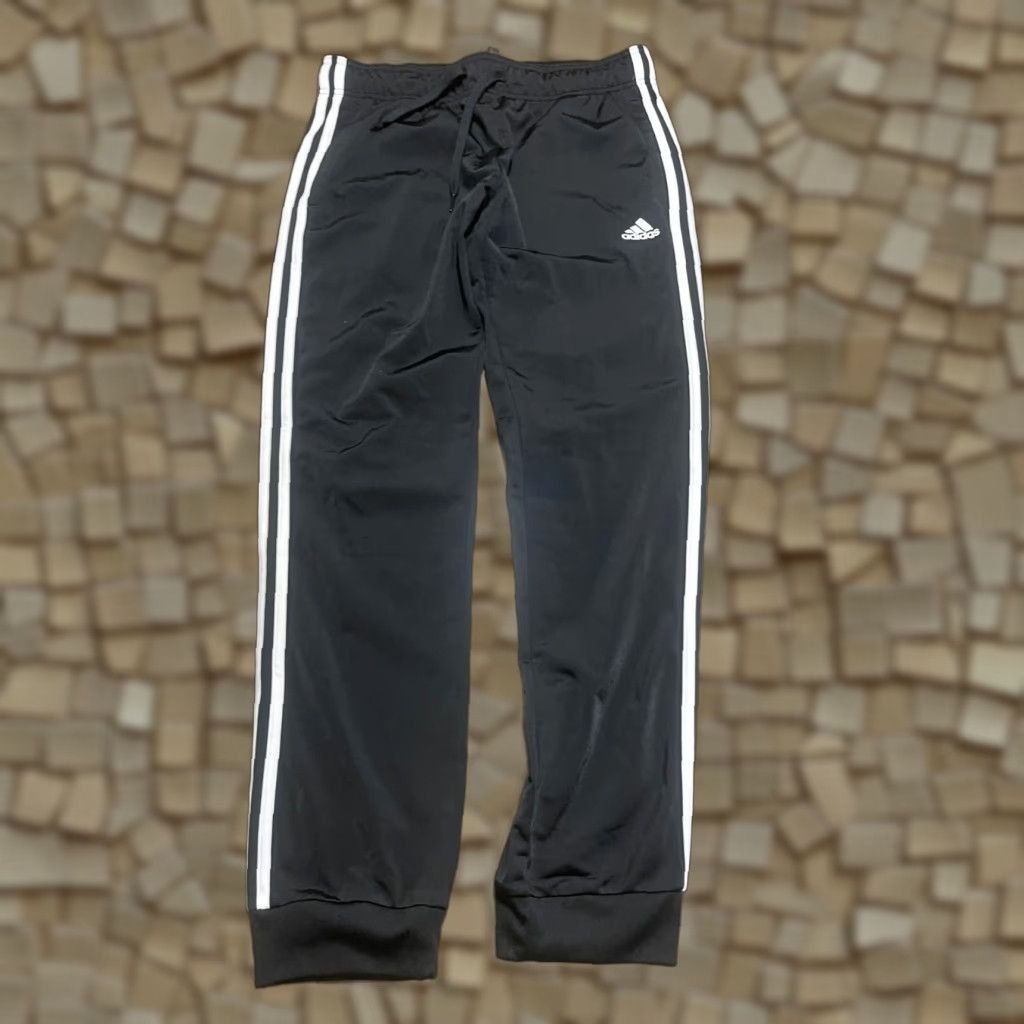 Adidas adidas Sweatpants Pants Women's M Black White Drawstring Logo Casual Size 32" / US 10 / IT 46 - 1 Thumbnail