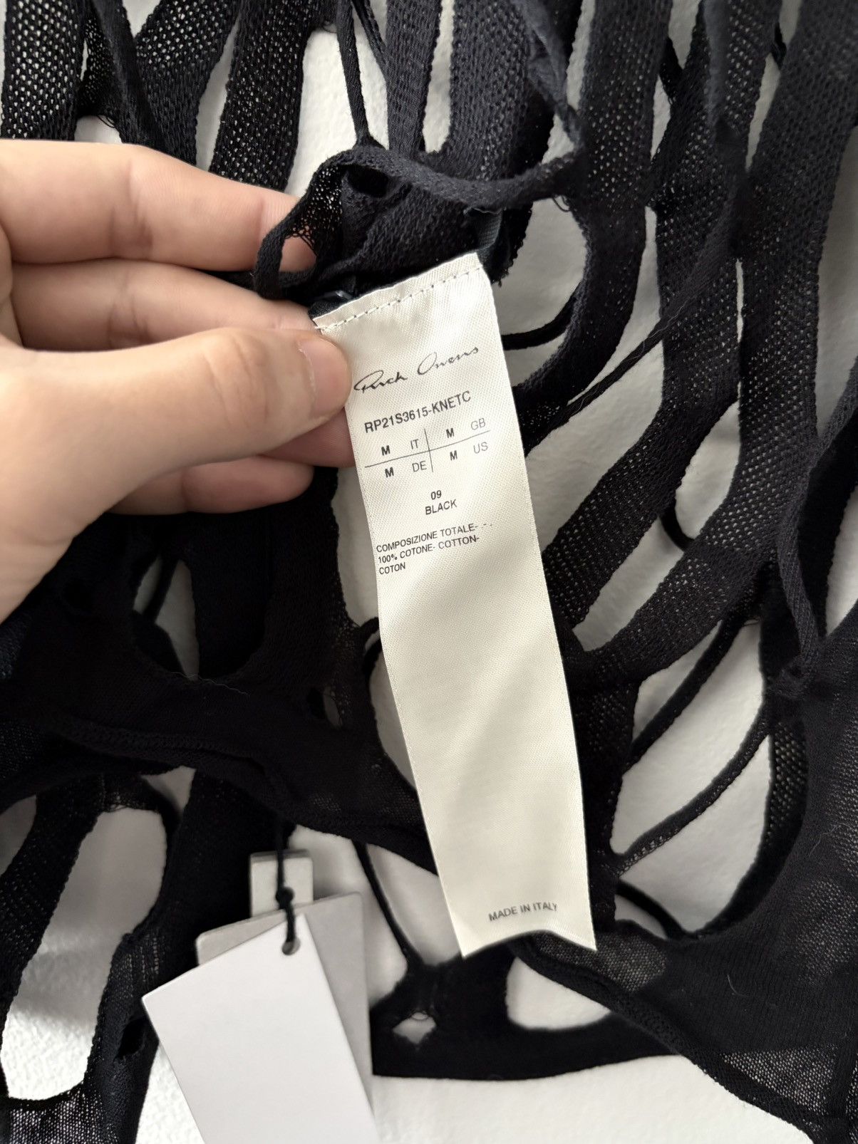 Rick Owens Rick Owens SS2021 “Phlegethon” Spider/Déchiré Net Sweater Size US M / EU 48-50 / 2 - 4 Thumbnail