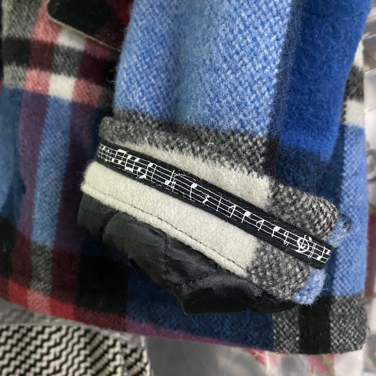 Number (N)ine Vintage Number Nine Check Pattern Wool Sherpa Jacket Size 2 Size US M / EU 48-50 / 2 - 12 Thumbnail