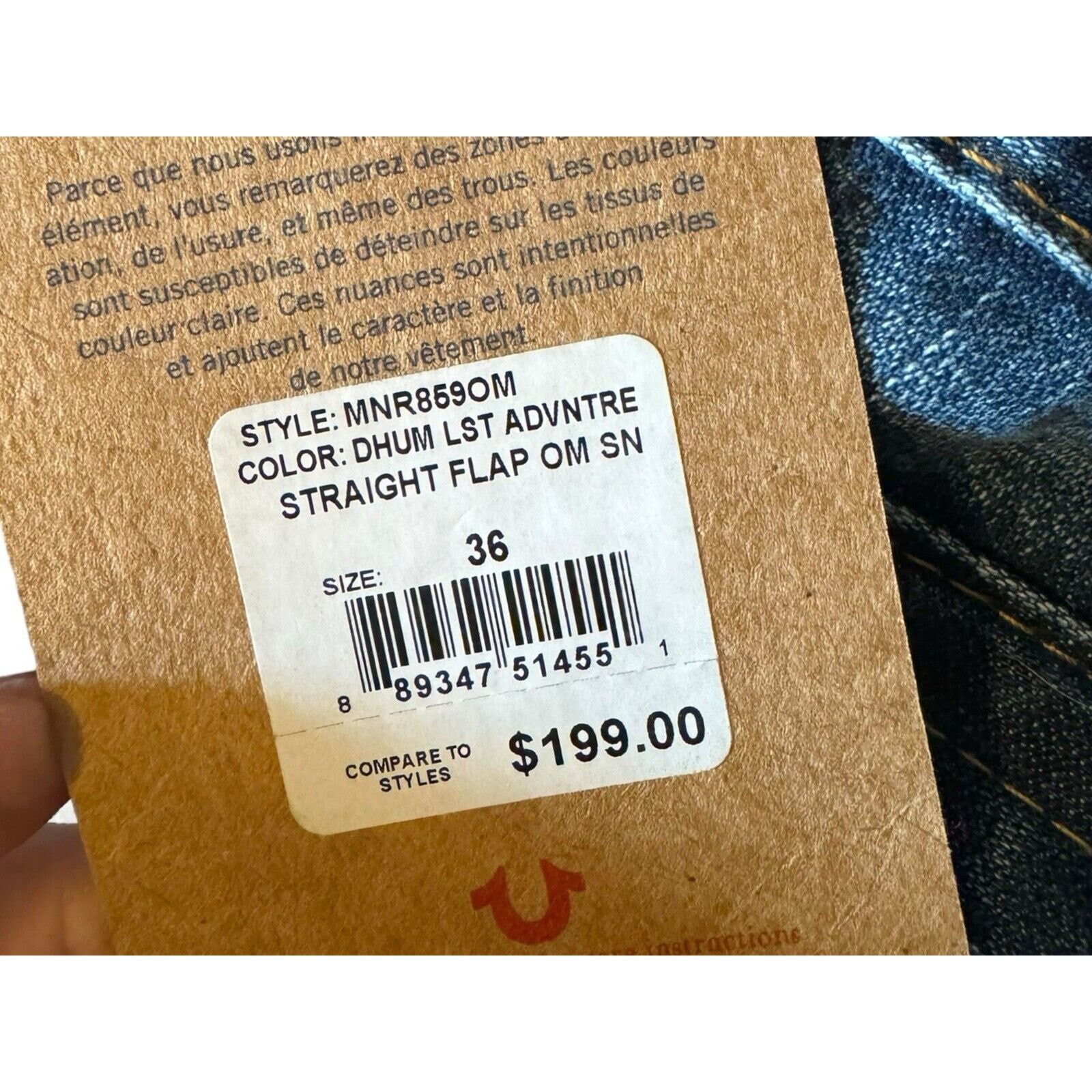 True Religion TRUE RELIGION NEW Ricky Relaxed Straights Men’s Jeans Size US 36 / EU 52 - 9 Thumbnail