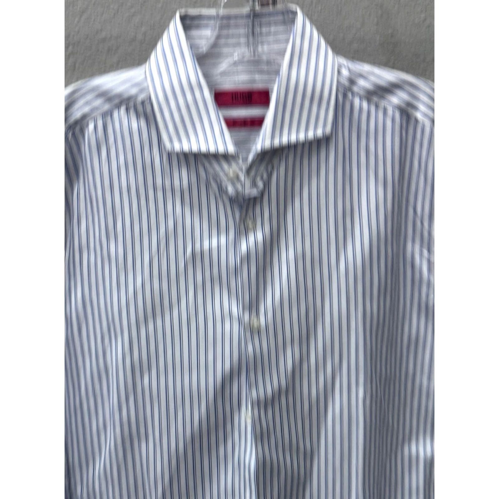 Hugo Boss Hugo Boss Shirt Long Sleeve Blue White Stripe Small Slim 15 x 33/34 s Mens Size US S / EU 44-46 / 1 - 2 Thumbnail