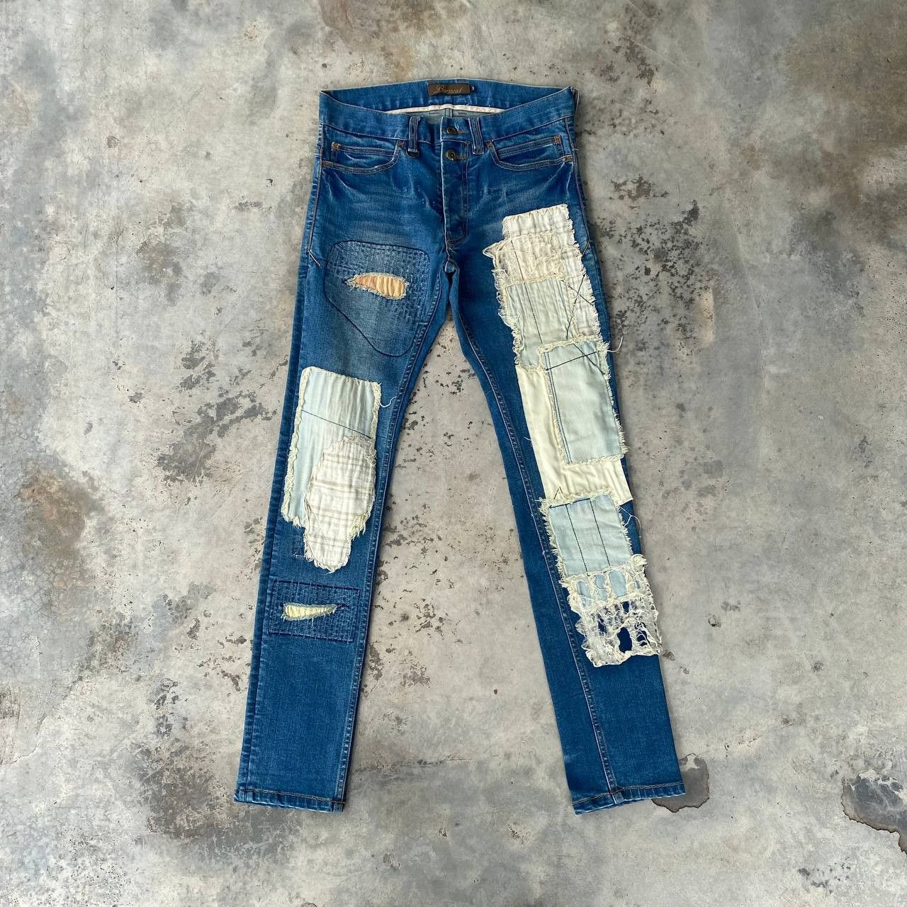 Japanese Brand JAPANESE BURN OUT BLUEWASH DISTRESSED BORO REWORKED DESIGN Size US 28 / EU 44 - 1 Thumbnail